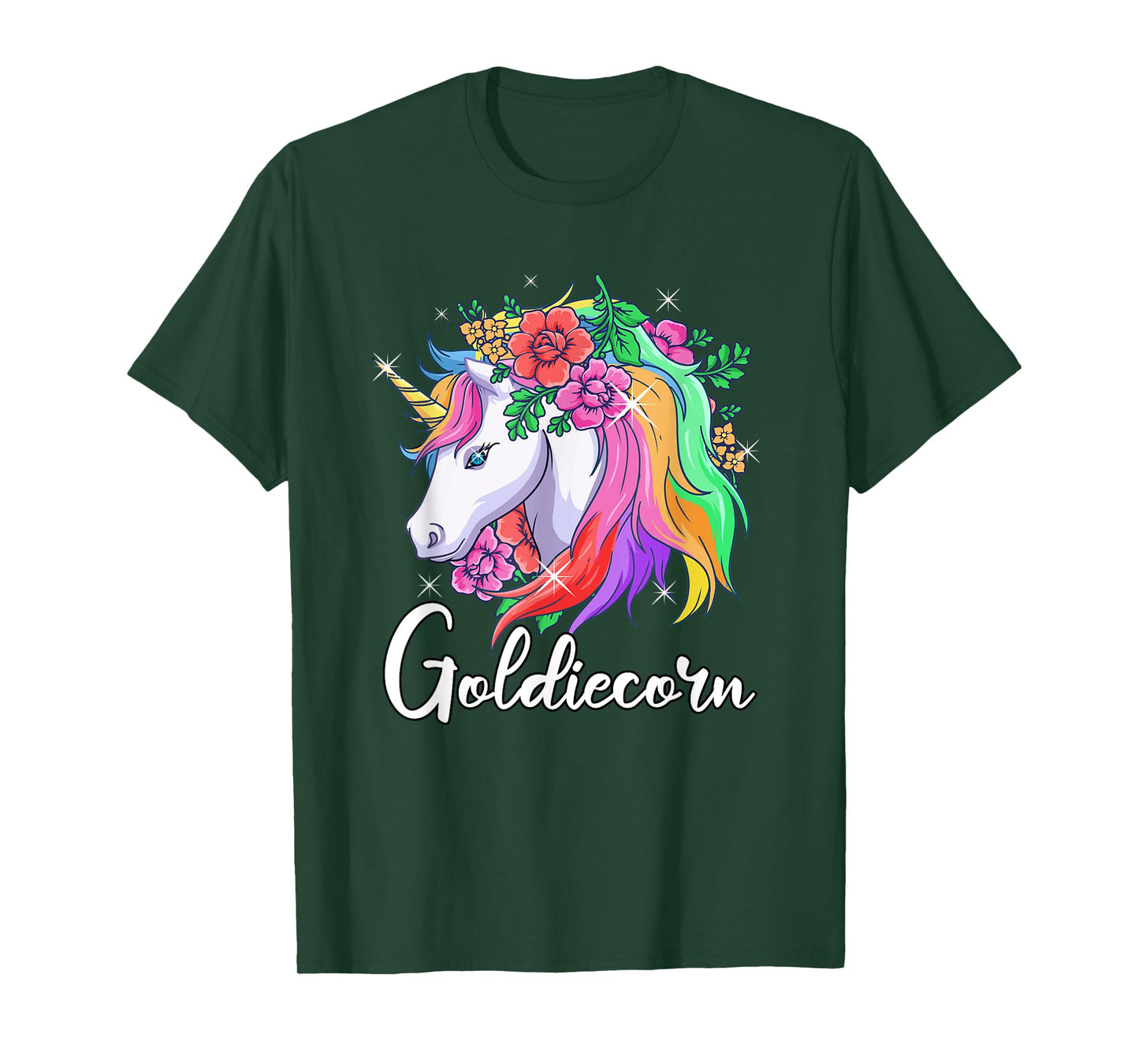 Cute Goldiecorn Personalized Name Unicorn Goldie T-Shirt