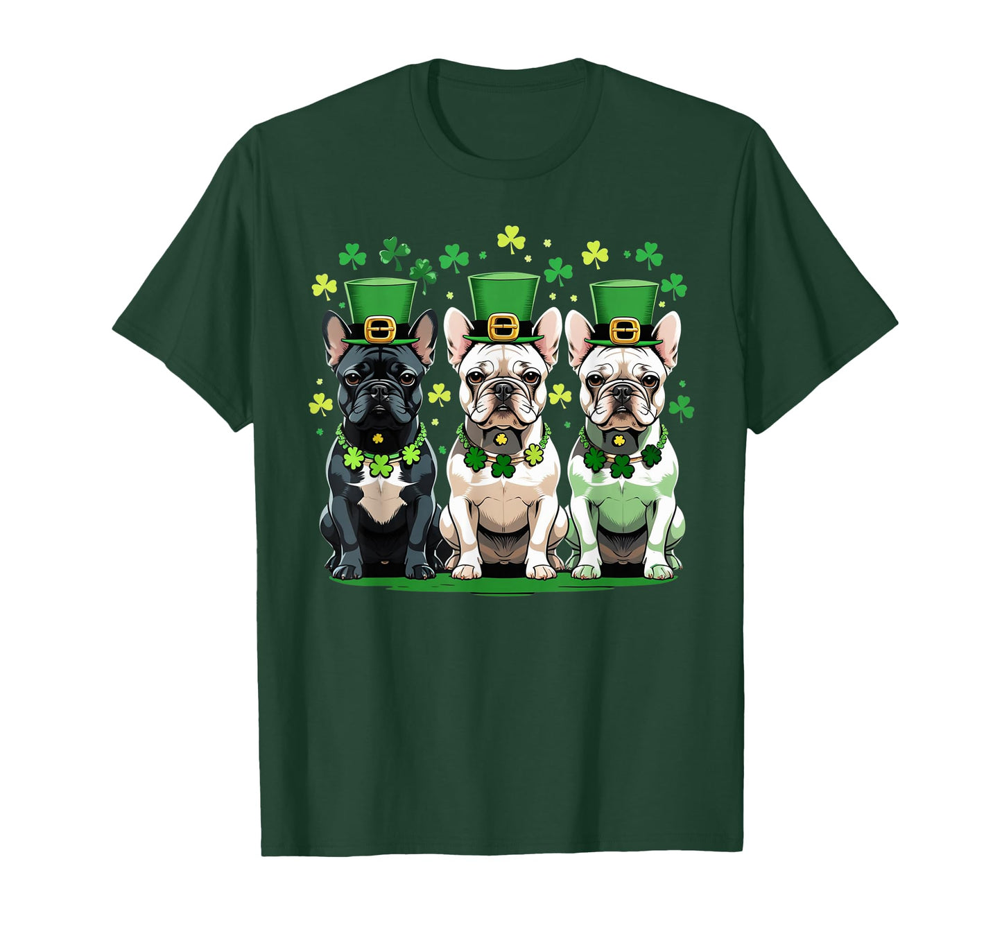 St. Patrick’s Day French Bulldog - Lucky Irish Dog Theme men T-Shirt