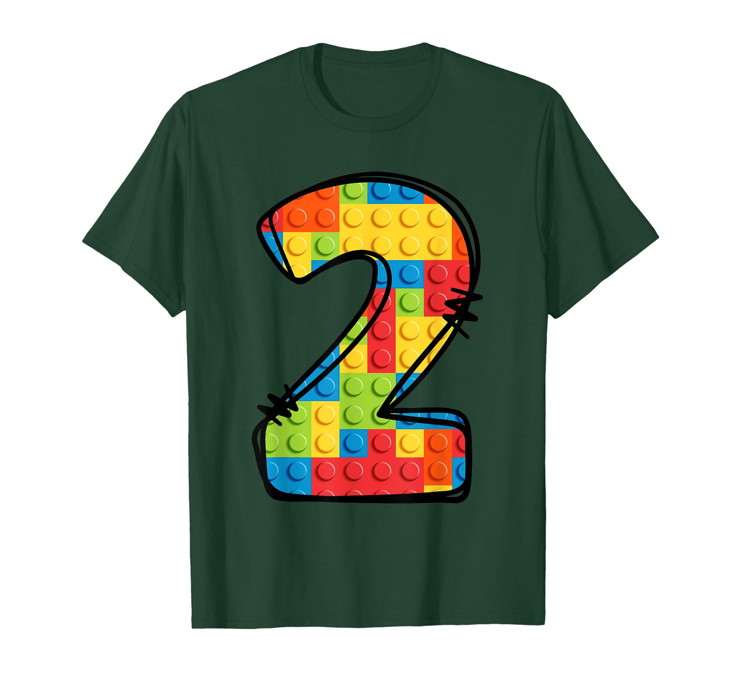 2 Year Old Blocks Building Master Builder 2nd Birthday T-Shirt