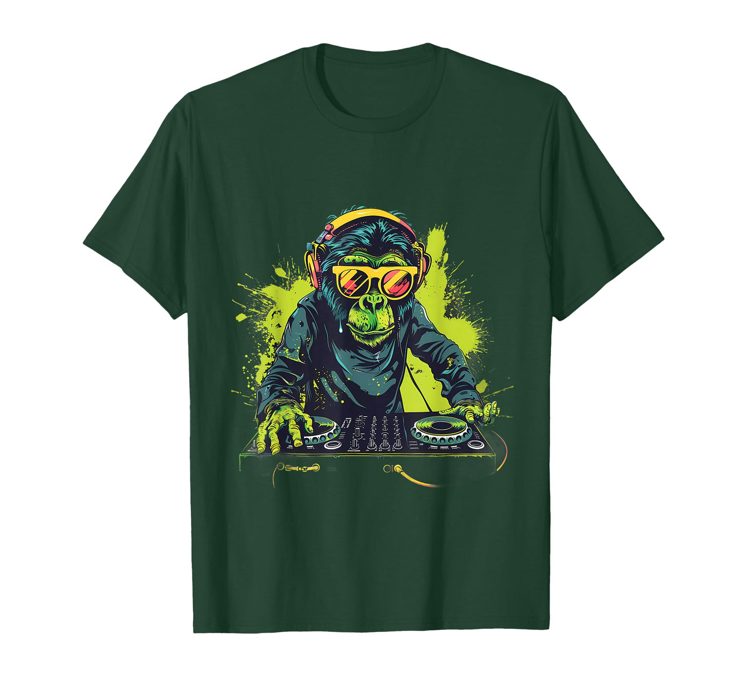 DJ Monkey Splash Monkey DJ Turntable DJ Monkey House Music T-Shirt