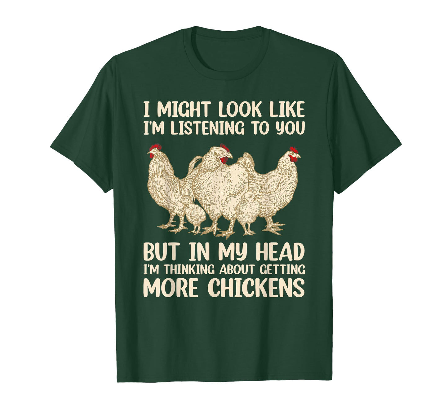 Funny Chicken Design For Men Women Chicken Farmer Farming T-Shirt