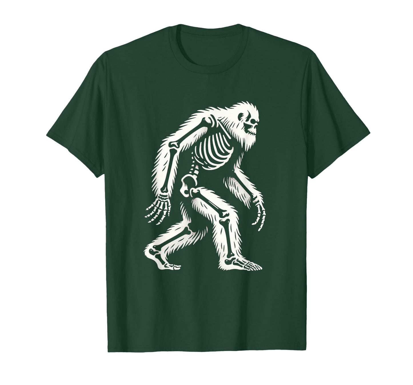 Funny Bigfoot Sasquatch Halloween skeleton T-Shirt