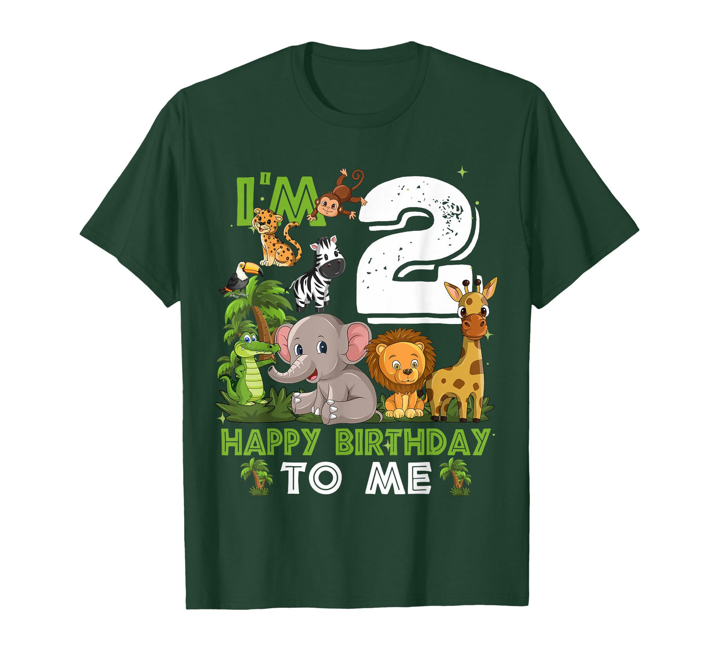 2 Year Old Zoo Birthday Shirt Safari Zoo Jungle Animal 2nd T-Shirt