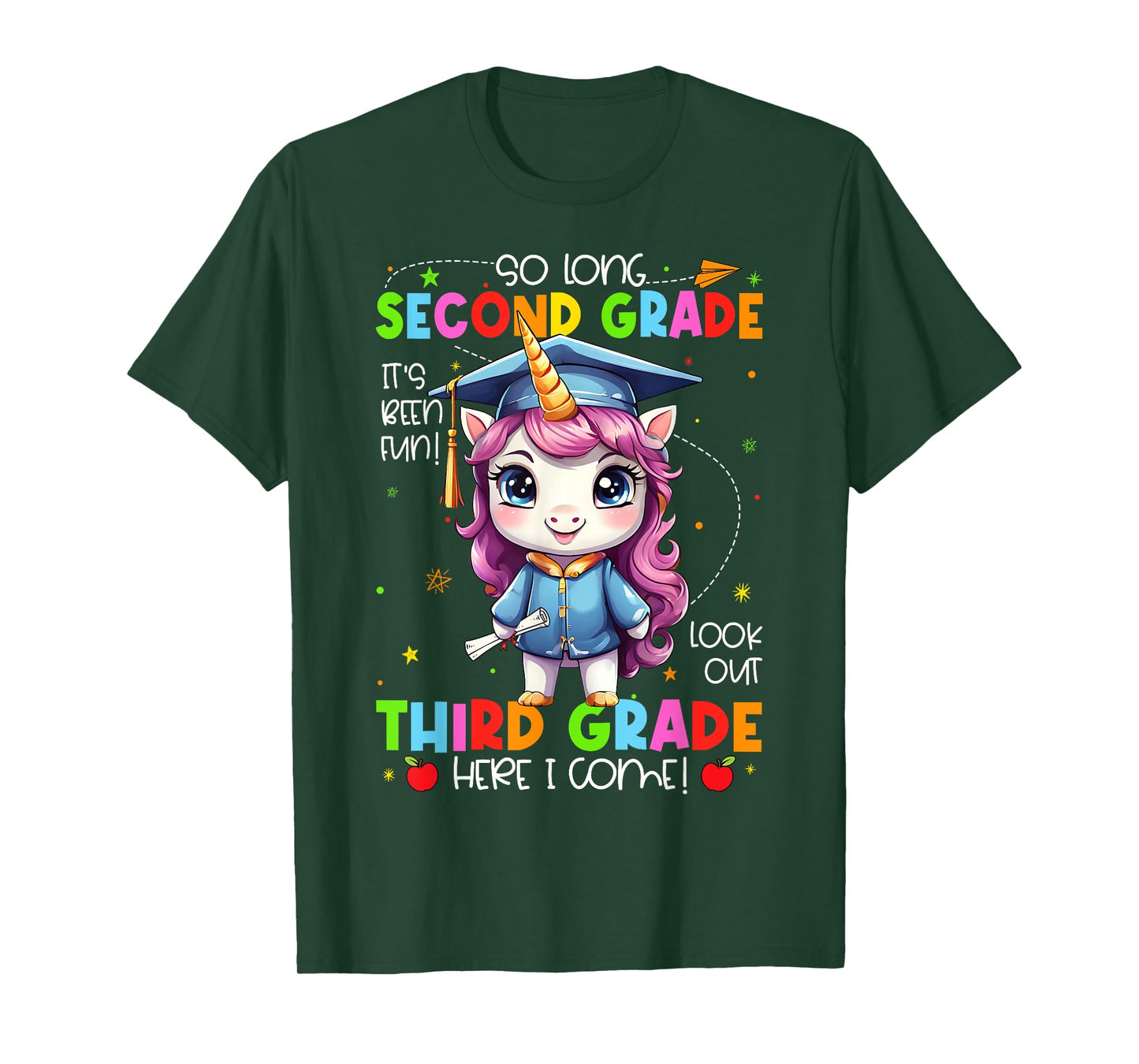 Unicorn So Long 2nd Grade Graduation Last Day Of School T-Shirt