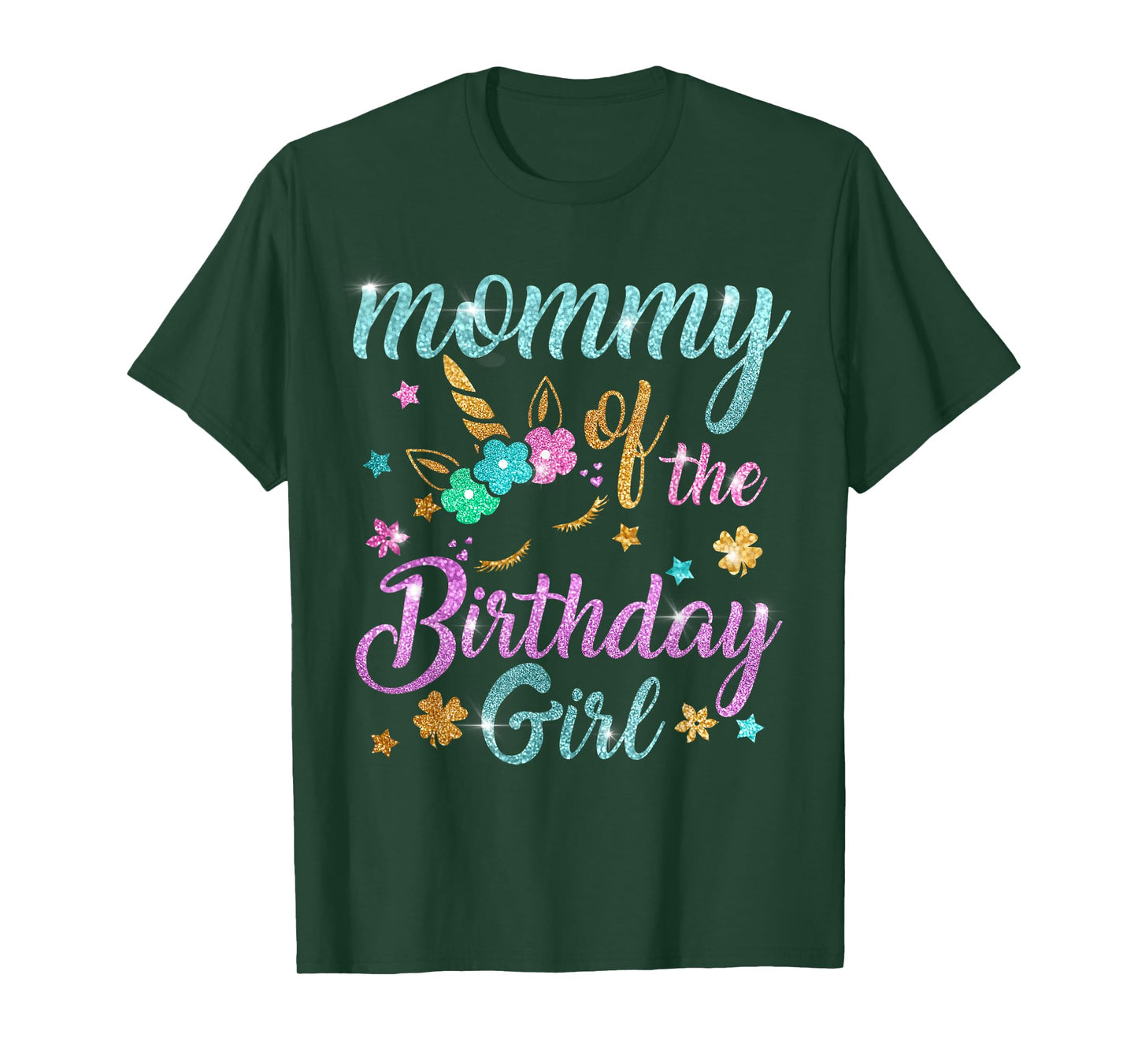 Mommy of the Birthday Girl Unicorn T-Shirt
