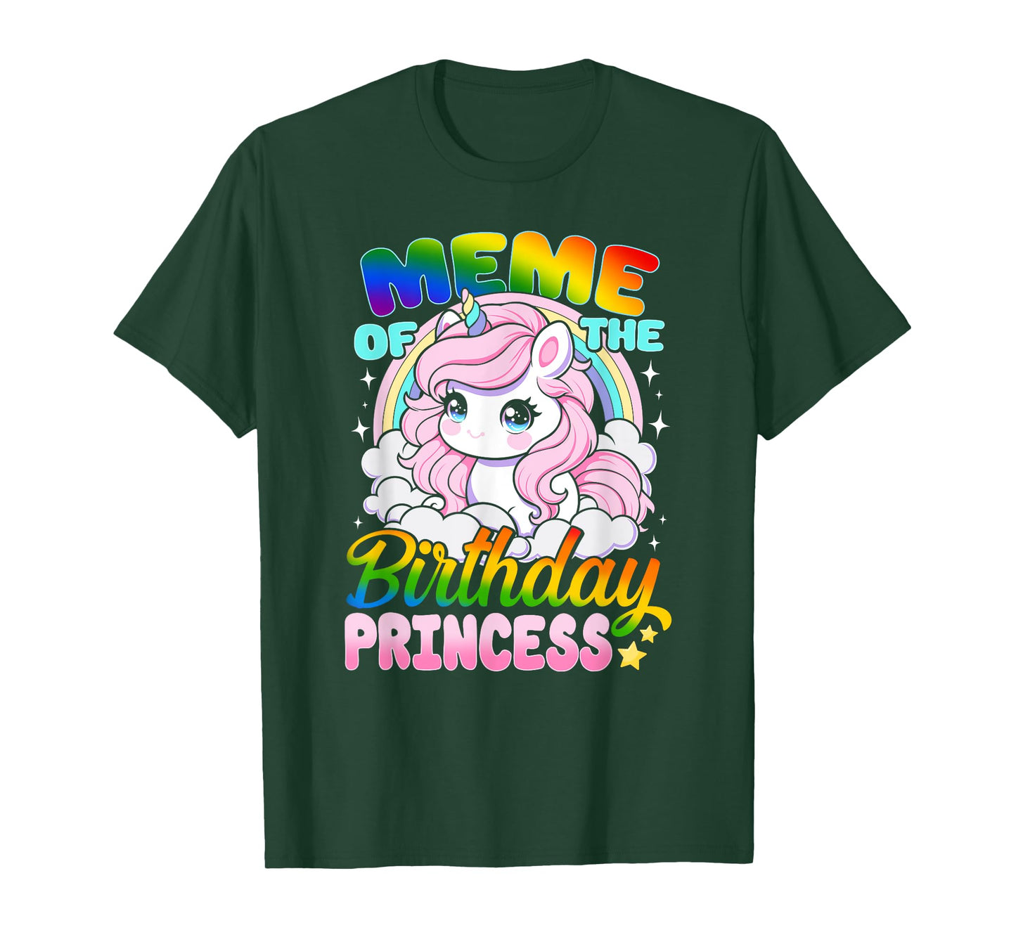 Meme Of The Birthday Princess Unicorn Matching Family T-Shirt