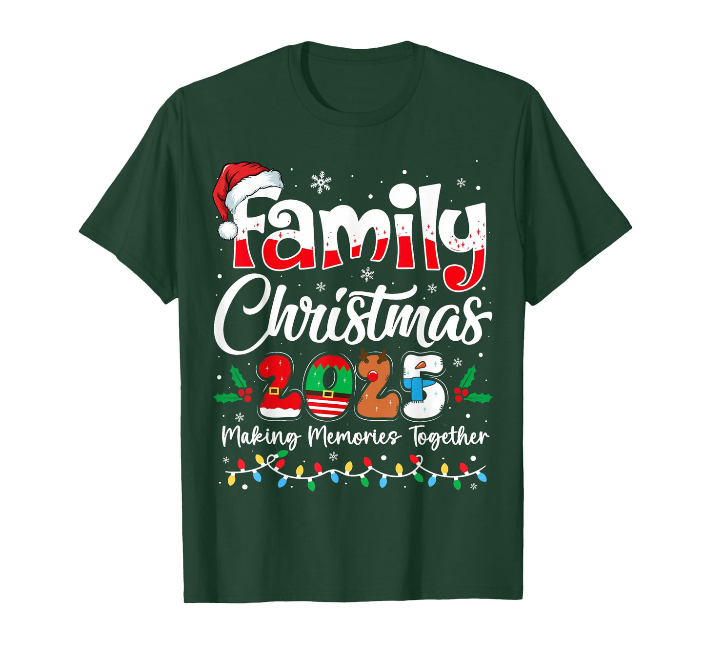 Family Christmas 2025 Matching Outfit Xmas Squad Santa T-Shirt