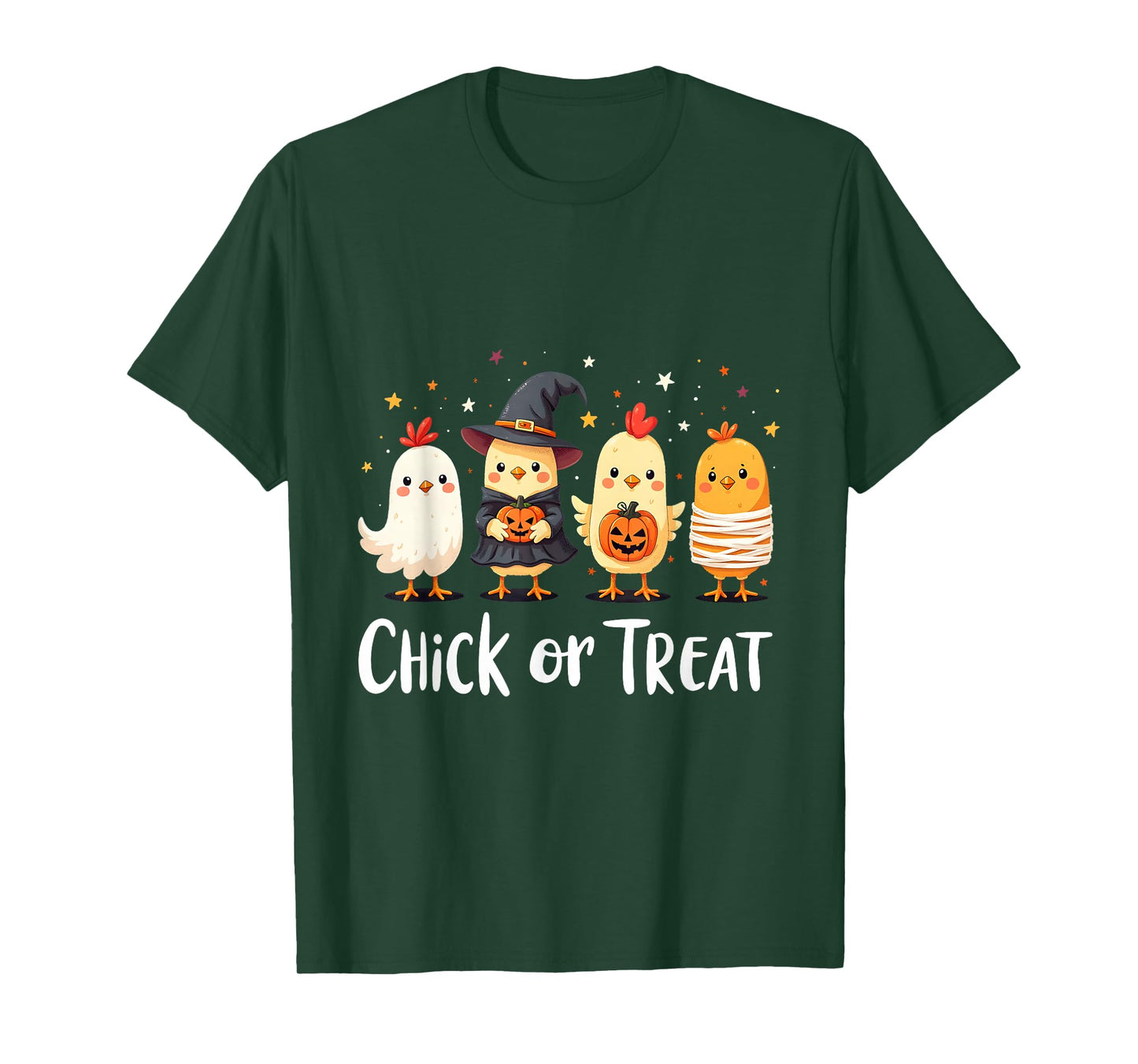 Chick or Treat Cute Chicken Halloween Costume Design T-Shirt