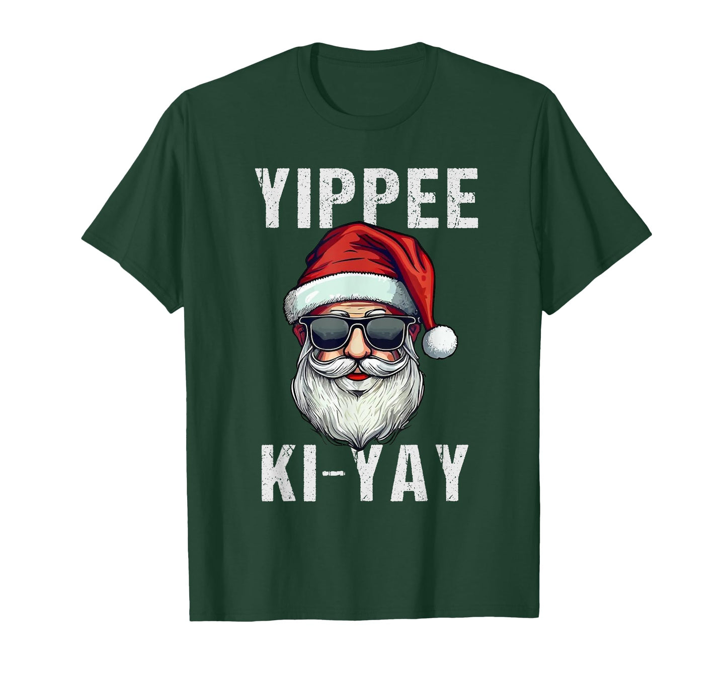 Funny Christmas Sweater Yippee-Ki-Yay Xmas T-Shirt, Unisex-Adults, Unisex-Kids, Black, Small, Short Sleeve, T-Shirt, Christmas, Funny Christmas Tees