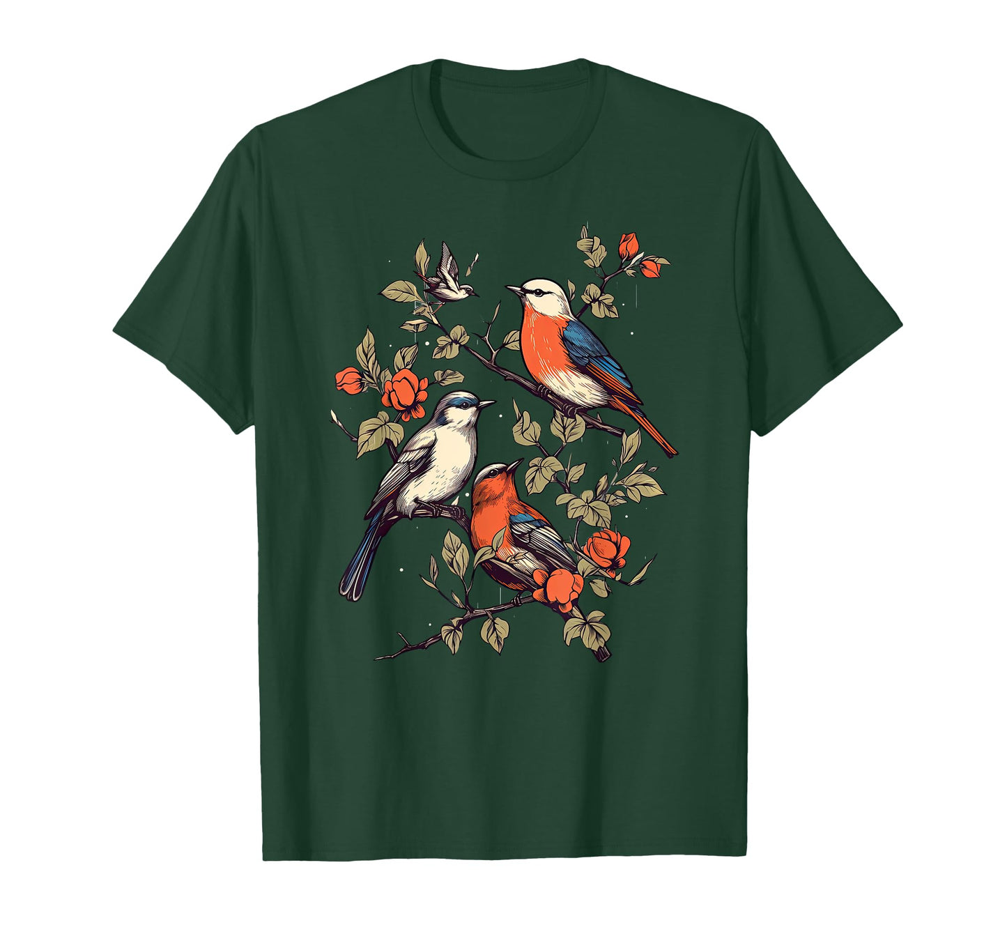 Birds On A tree Branch Birding Bird Watching Bird T-Shirt