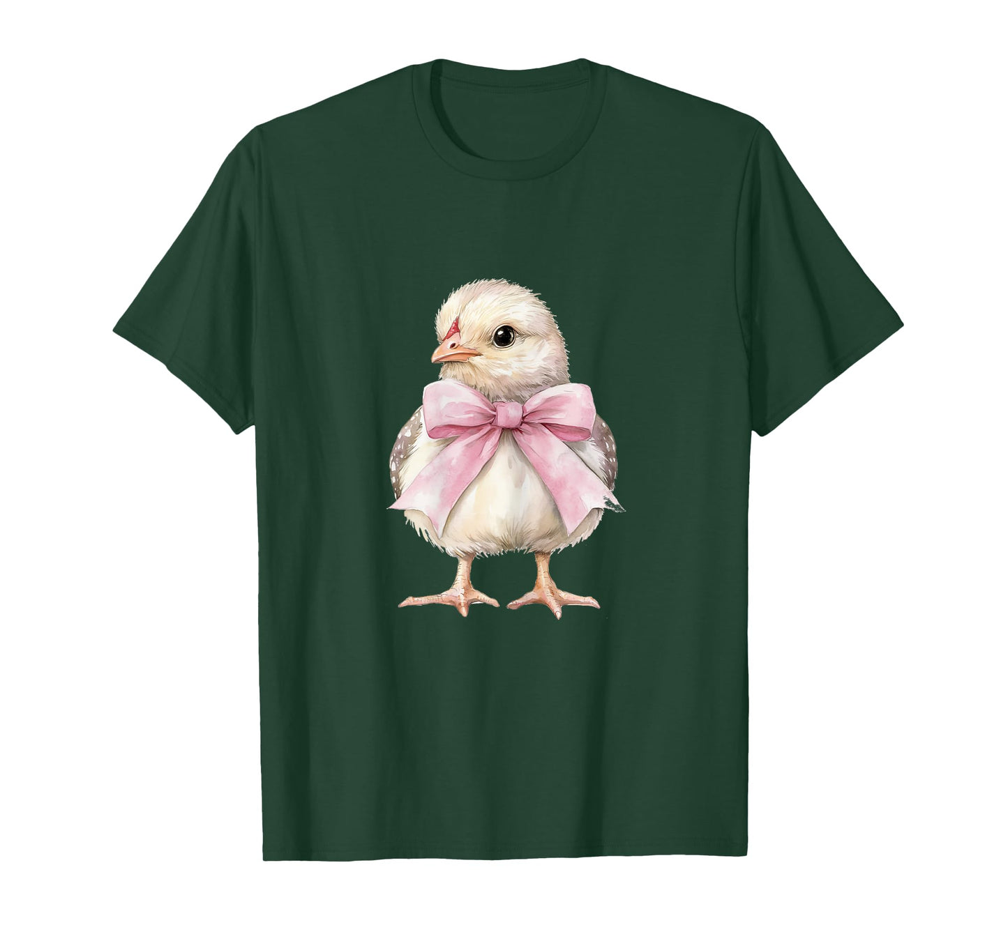 Cute Chicken Pink Coquette Bow Chick Dainty Bow Ribbon T-Shirt