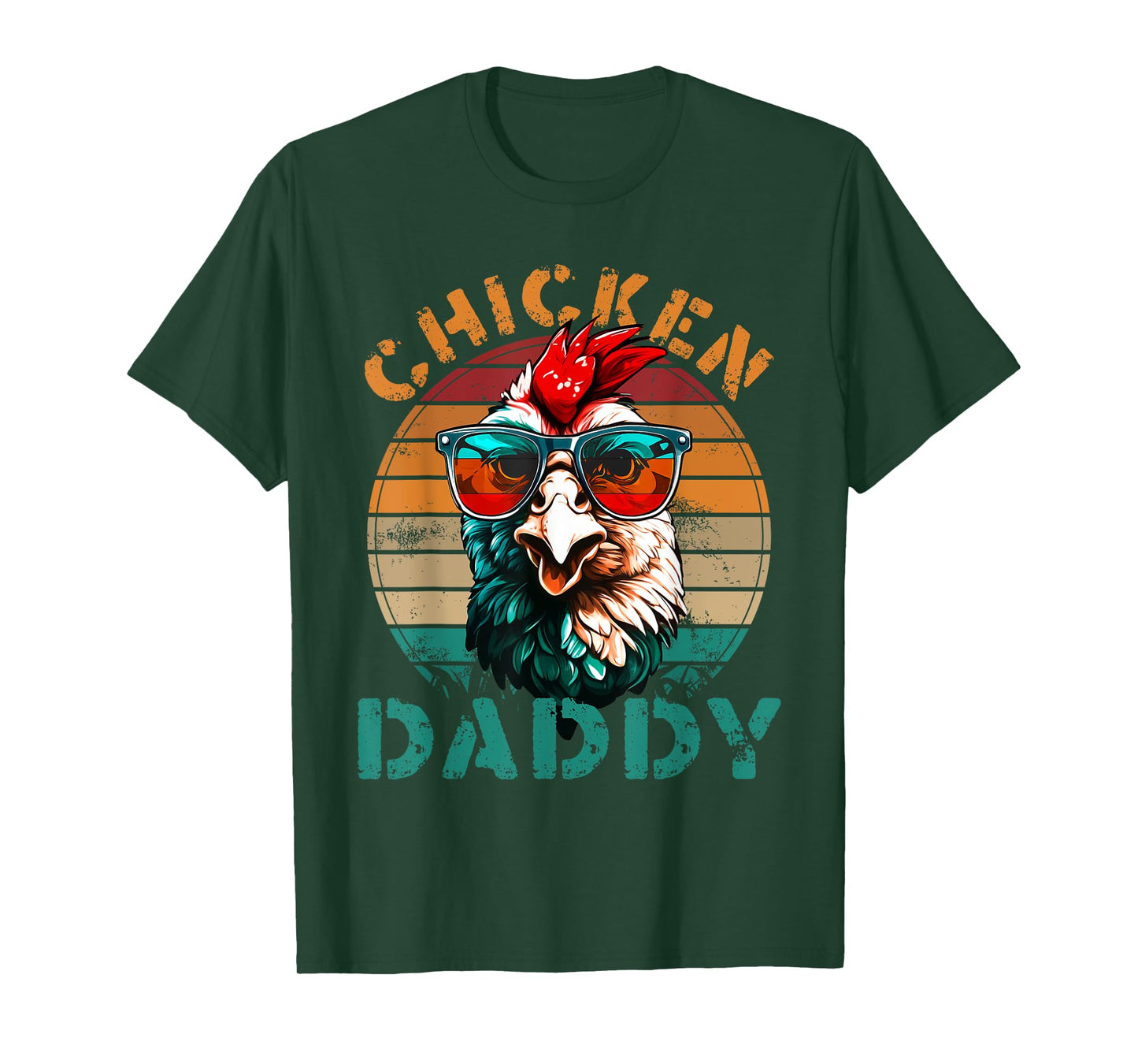 Chicken Daddy Retro Chicken Dad Fathers Day Men T-Shirt
