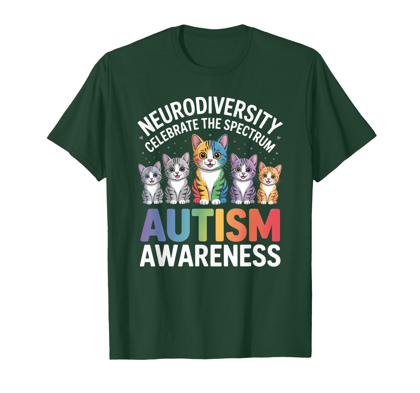 Neurodiversity Cats Neurodivergence Autism T-Shirt