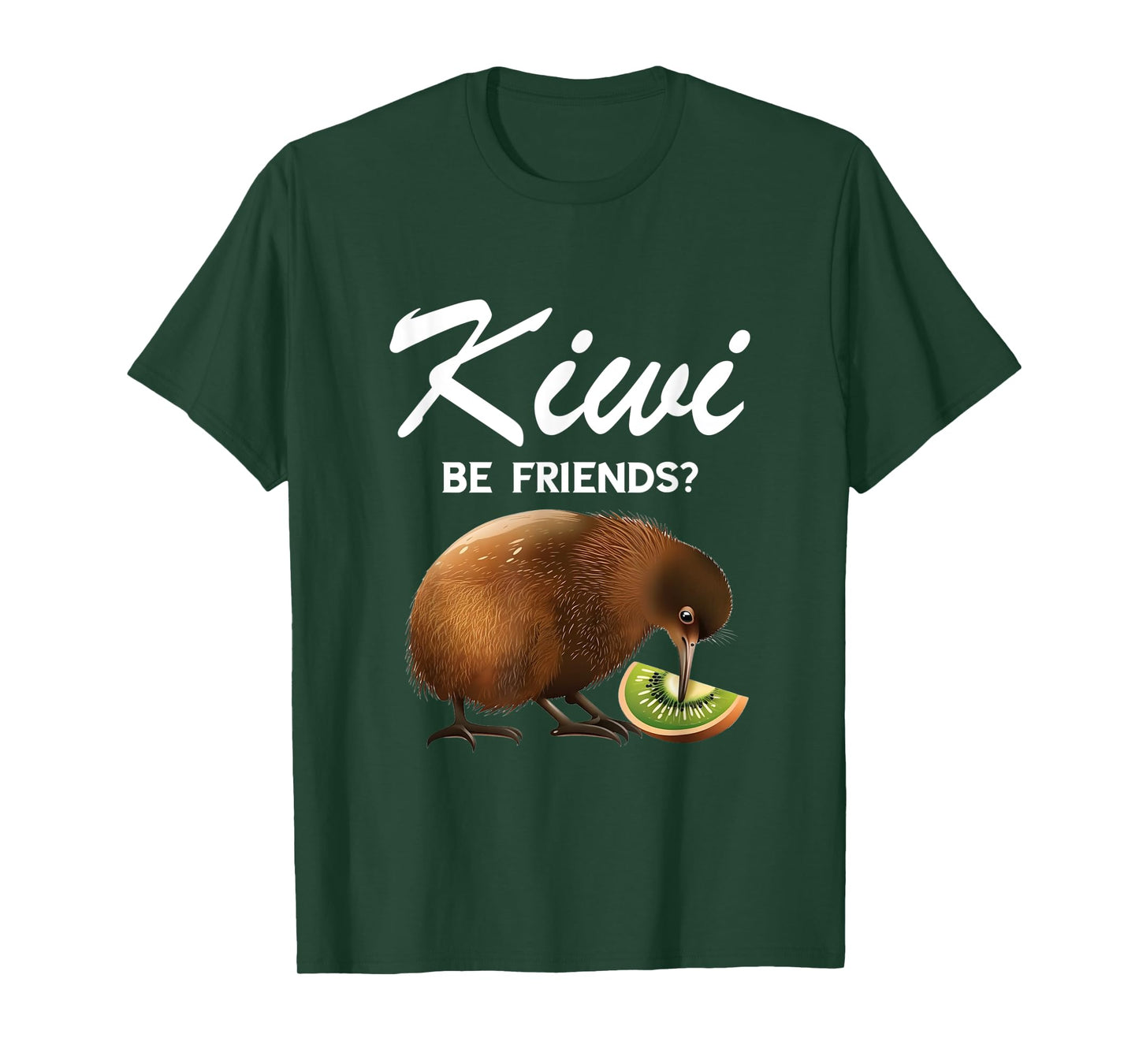 Funny Kiwi Bird Can We Be Friends Flightless New Zealand T-Shirt