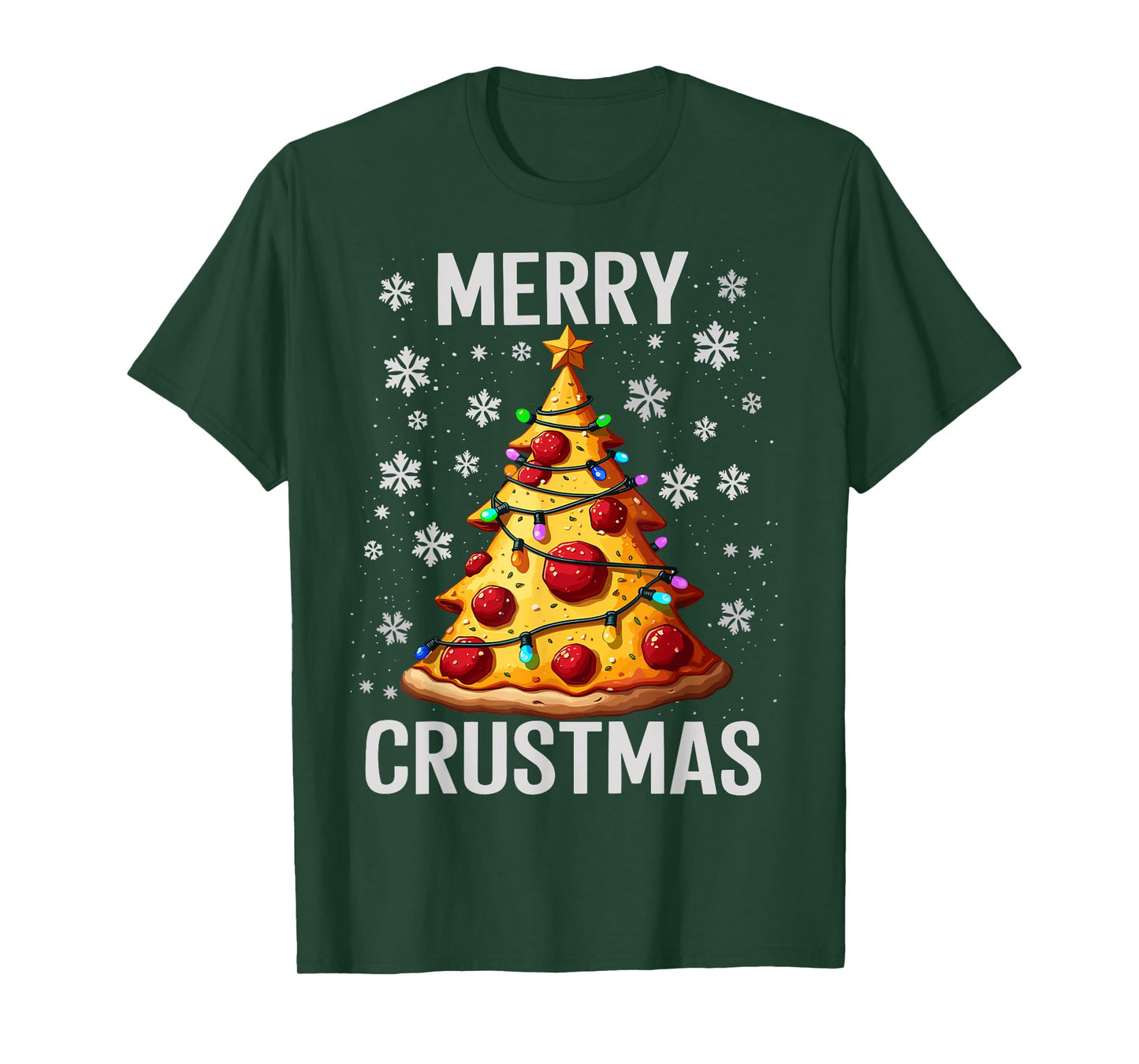 Merry Crustmas Pizza Christmas Xmas T-Shirt