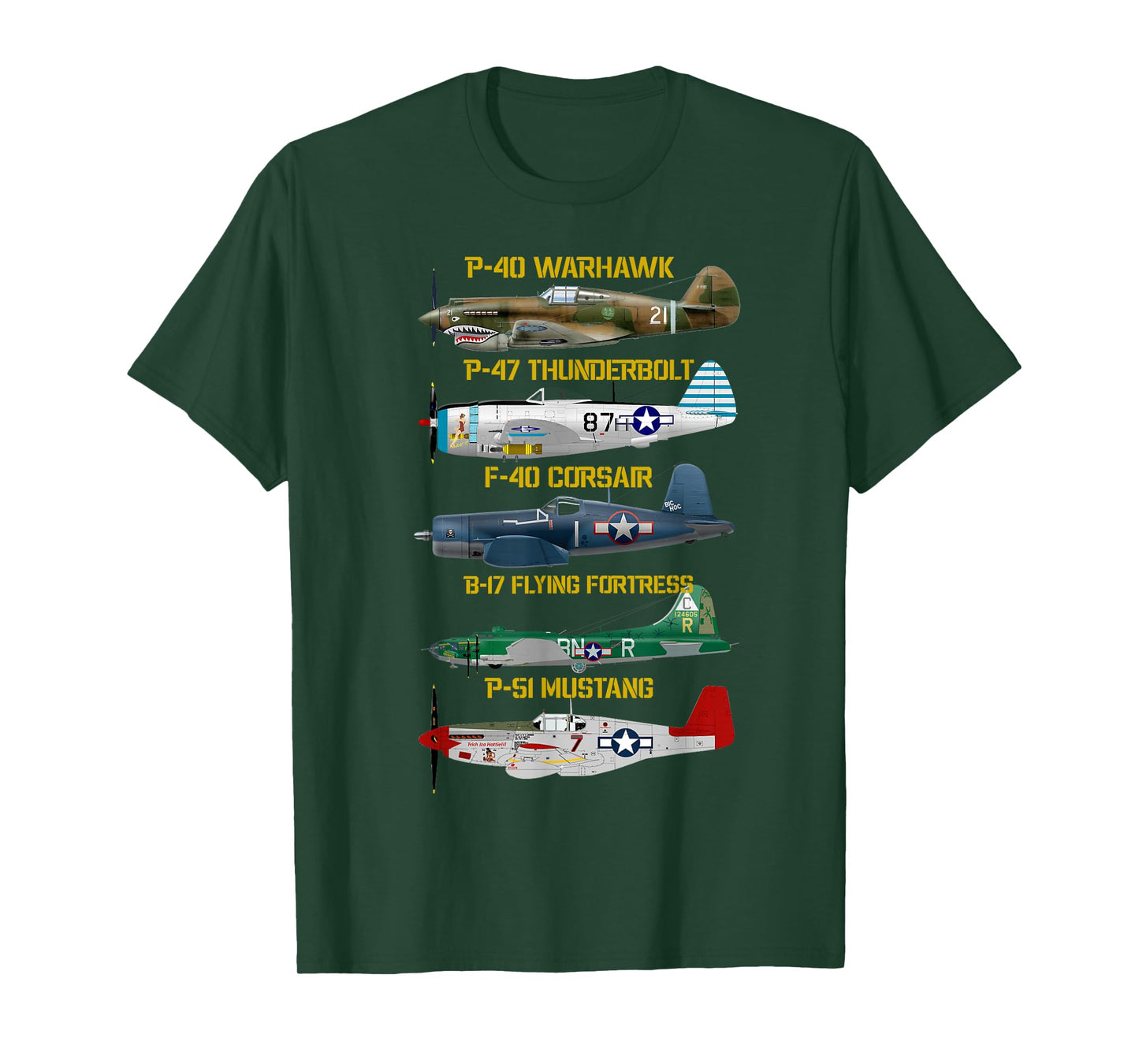 WW2 Planes Warbirds Warplanes T-Shirt