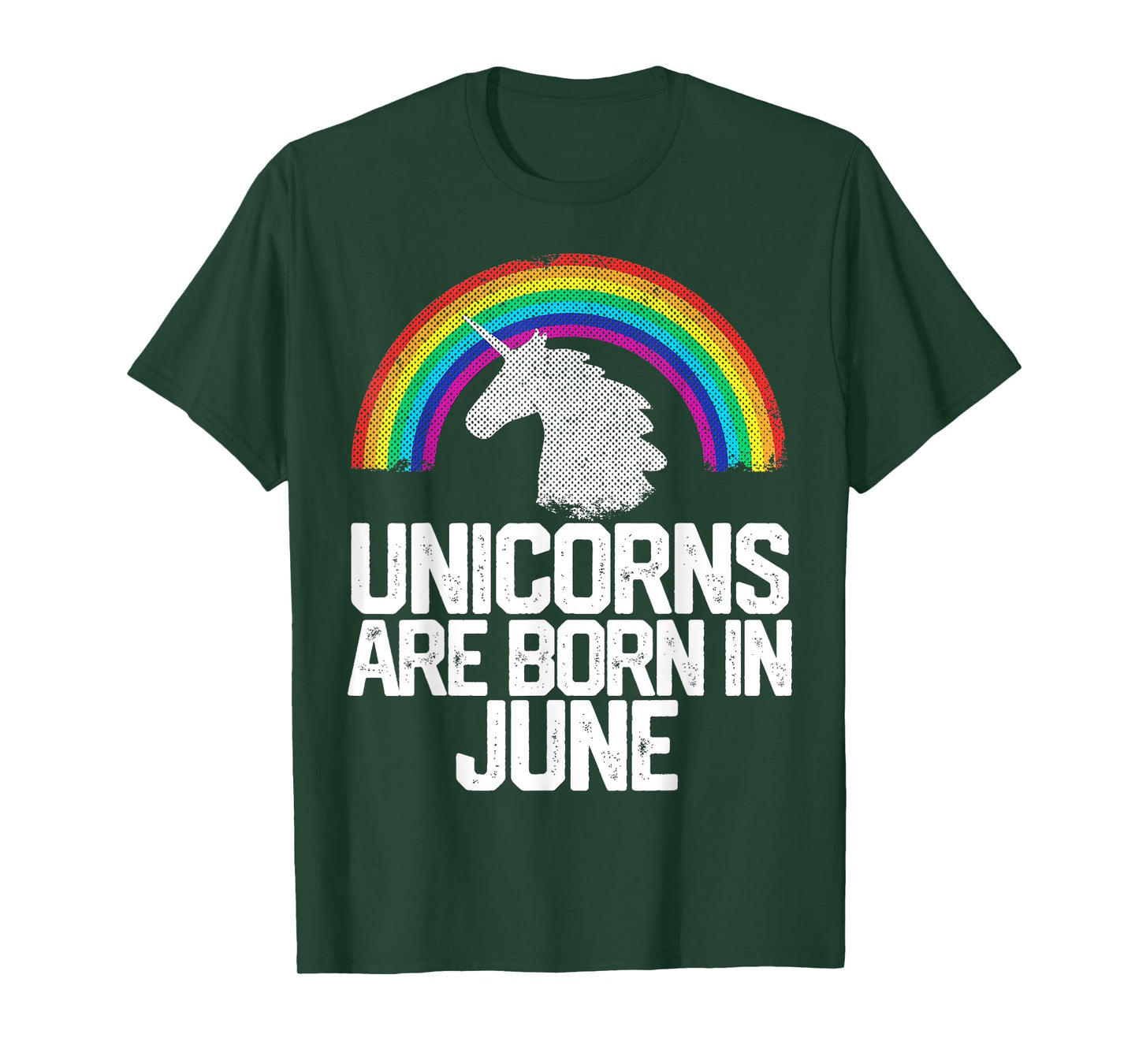 UNICORNS ARE BORN IN JUNE Birthday Gift Rainbow Girl Women T-Shirt