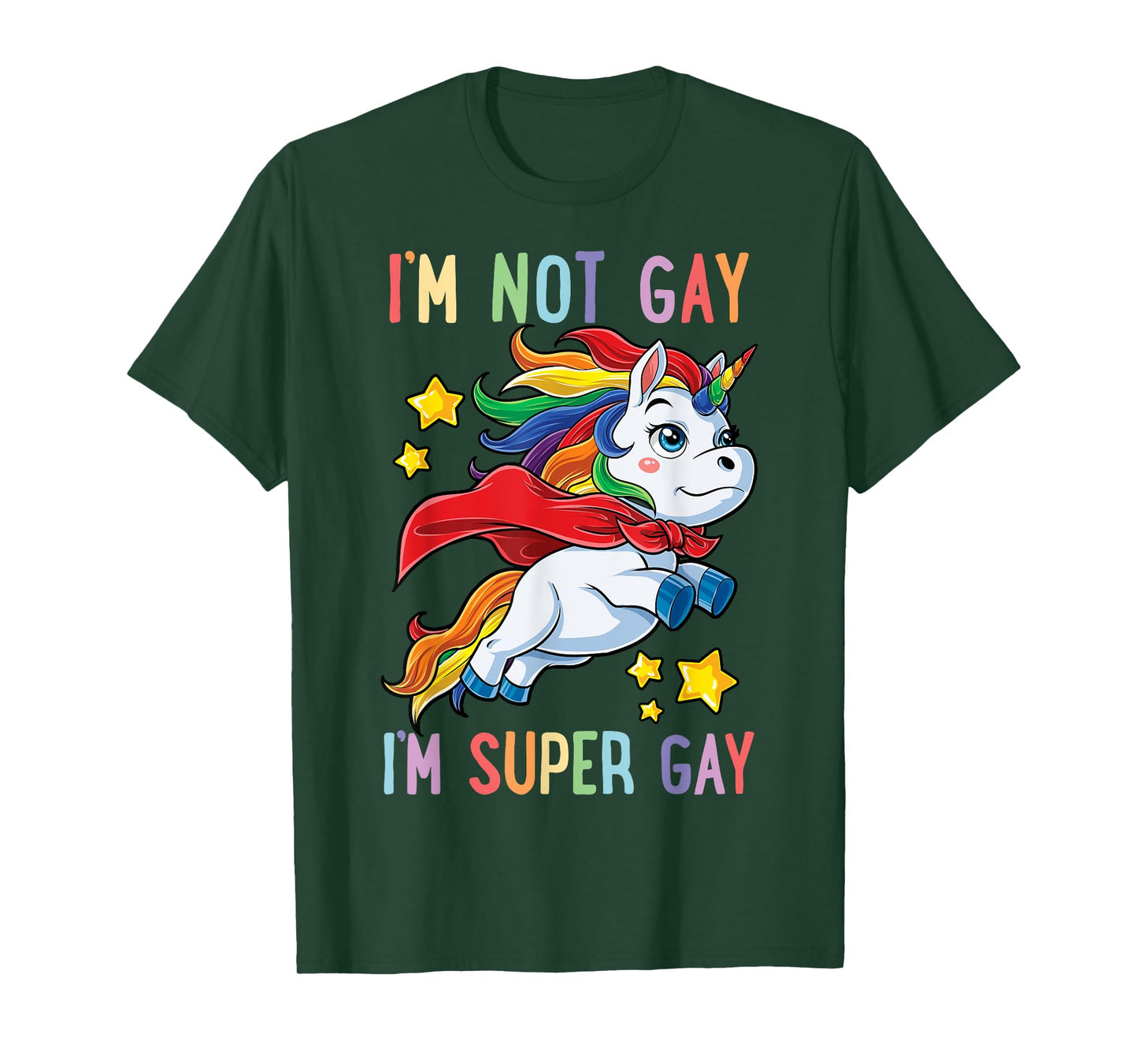 LGBTQ Unicorn Super Gay Pride LGBT Ally Rainbow Flag Retro T-Shirt