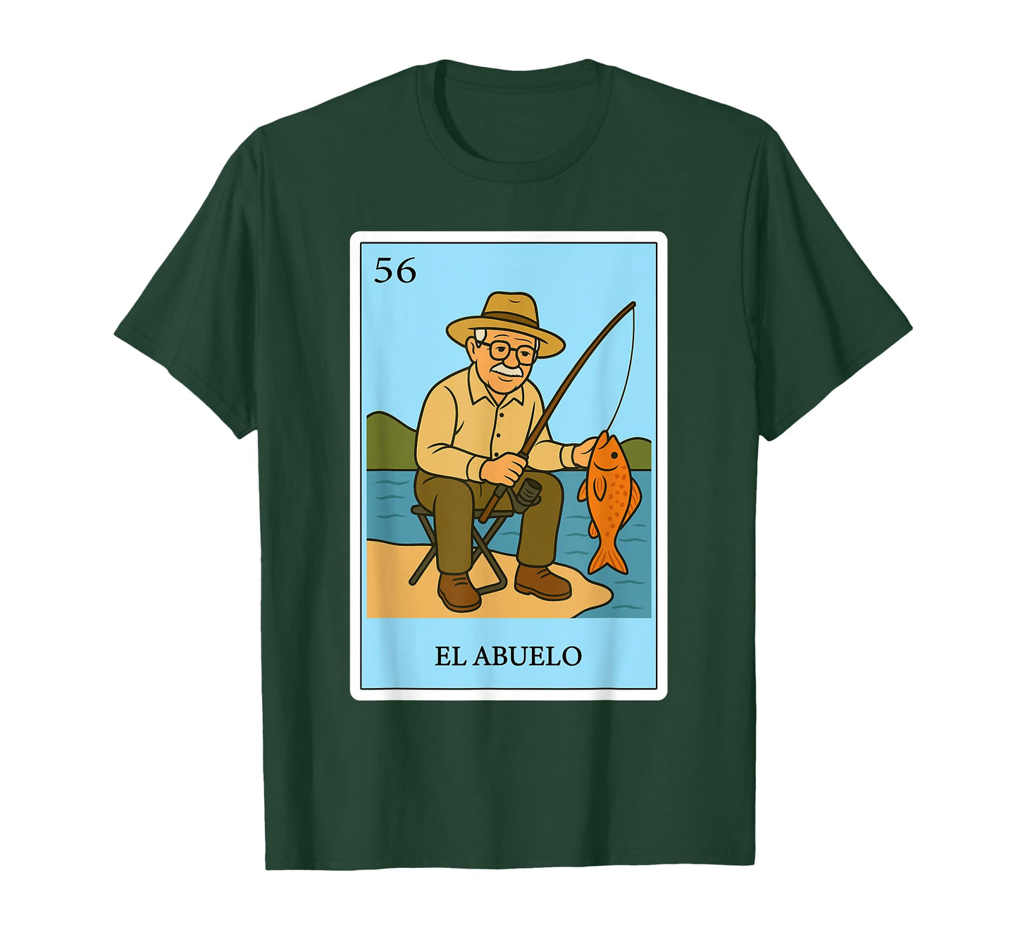 El Abuelo Fisherman | Spanish-Mexican Bingo Gifts for Abuela T-Shirt