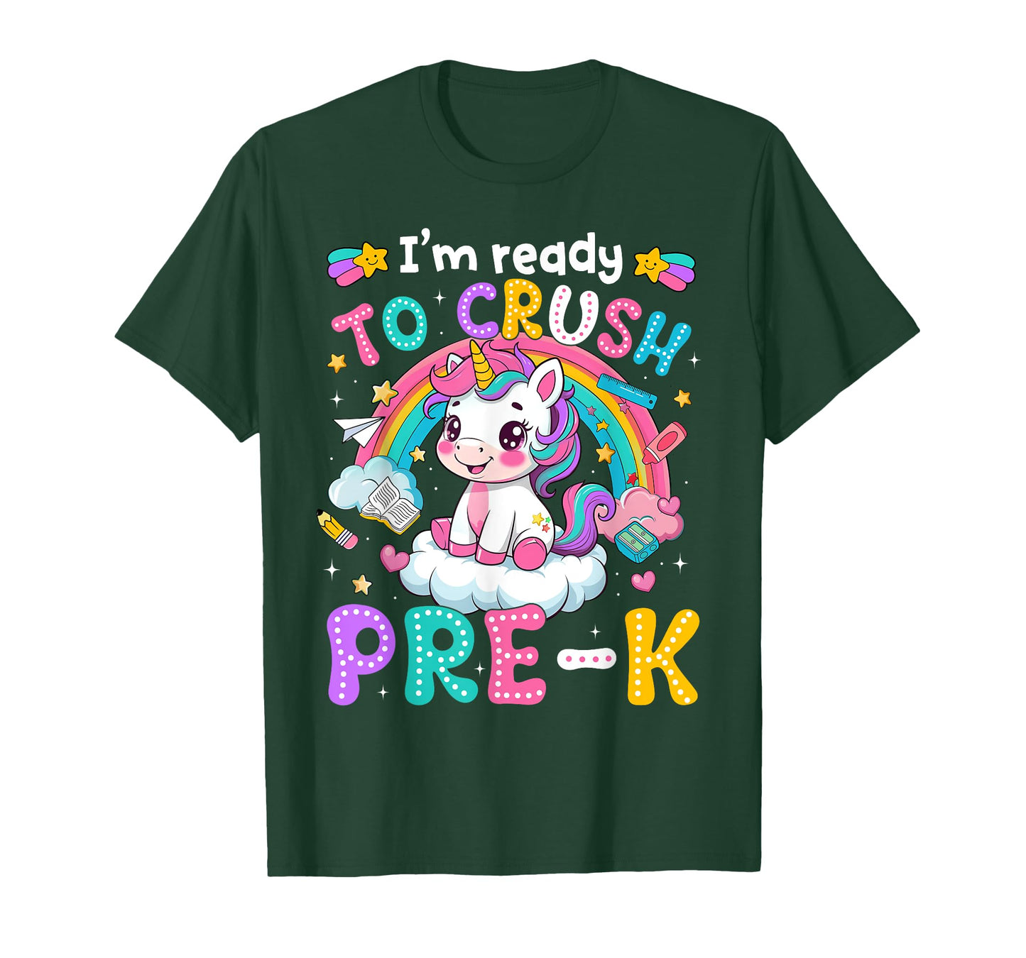Magical Unicorn Ready Crush Pre-k Girls Back To School T-Shirt