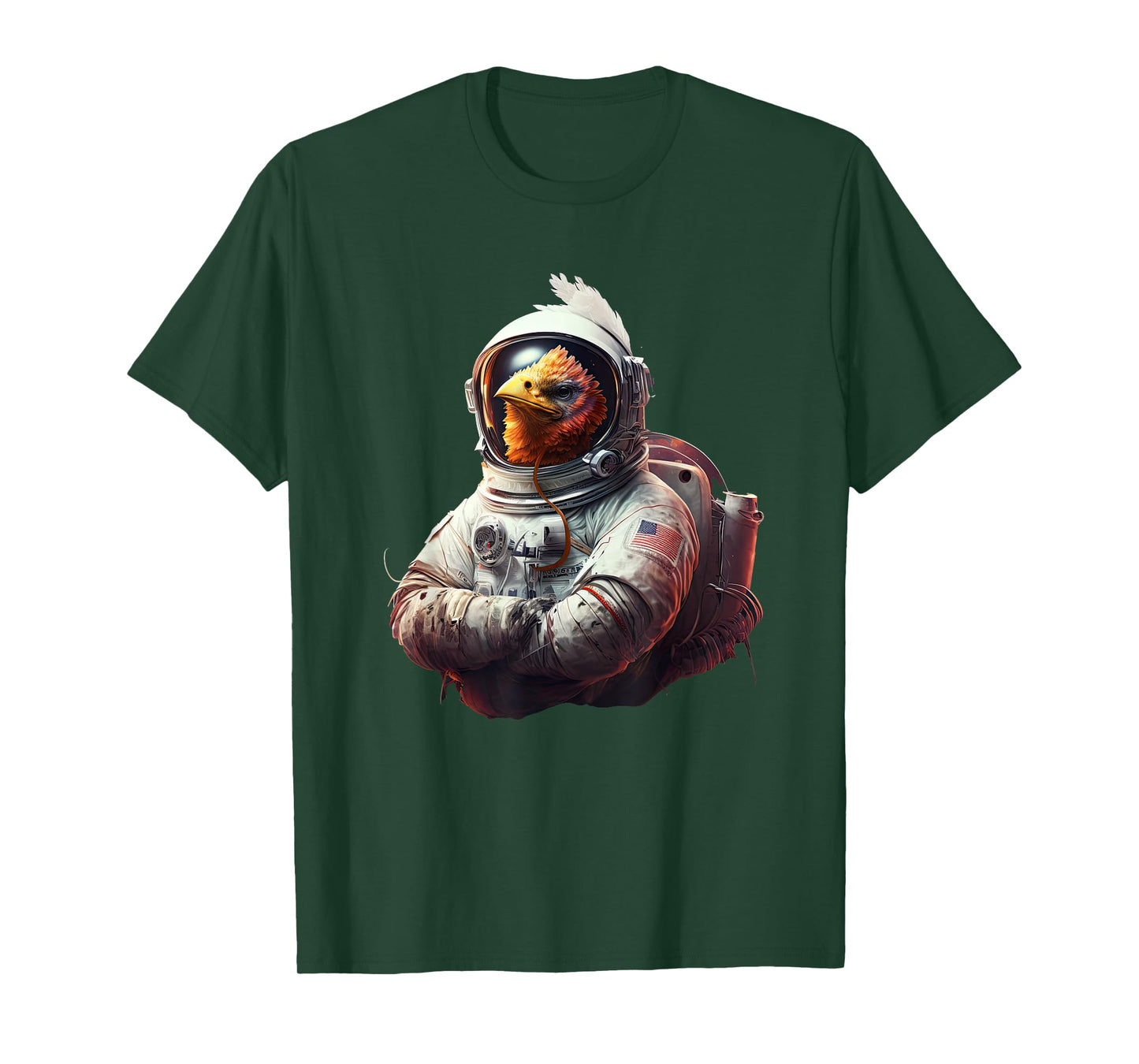 Chicken Cool Astronaut space T-Shirt