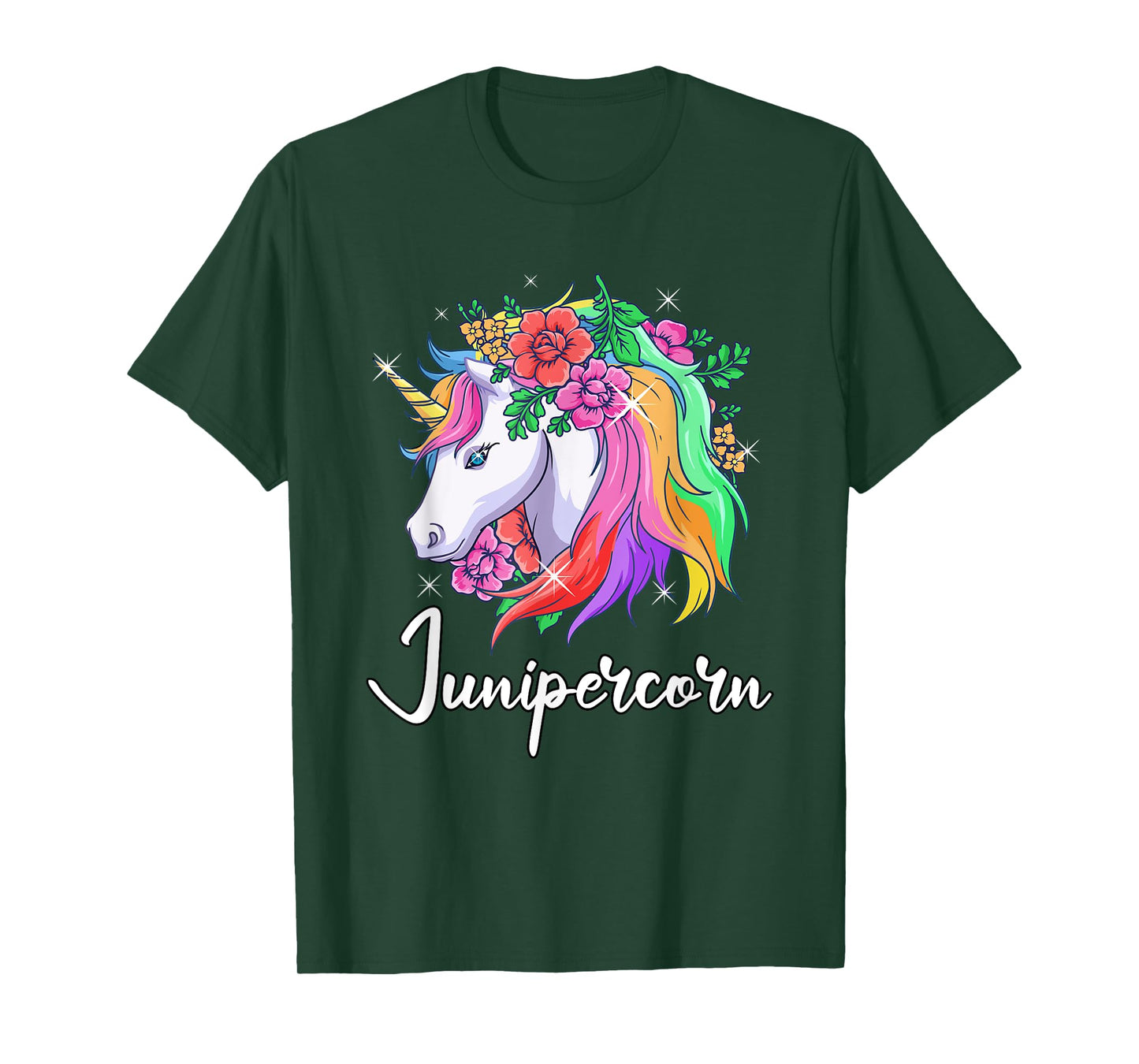 Cute Junipercorn Personalized Name Unicorn Juniper T-Shirt