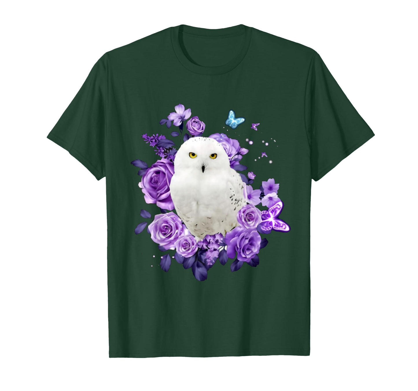 Owl Purple Rose Collection Cute Owl Lover Gift T-Shirt