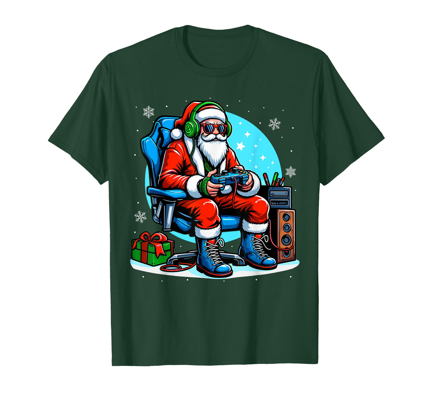 Christmas Santa Gamer Xmas Funny video gaming Christmas boys T-Shirt