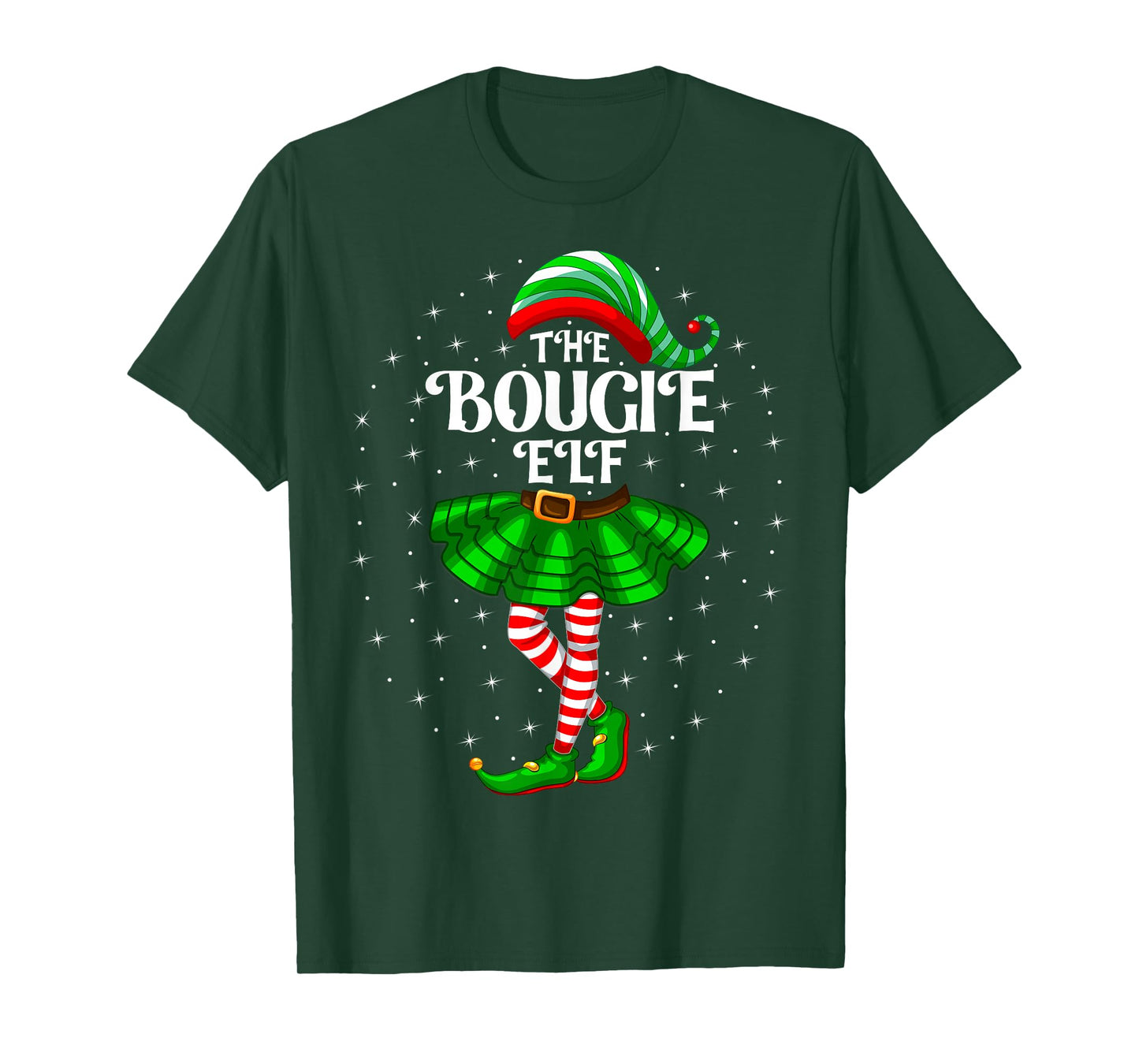 Xmas Group Matching Women Girls The Bougie Elf Christmas T-Shirt