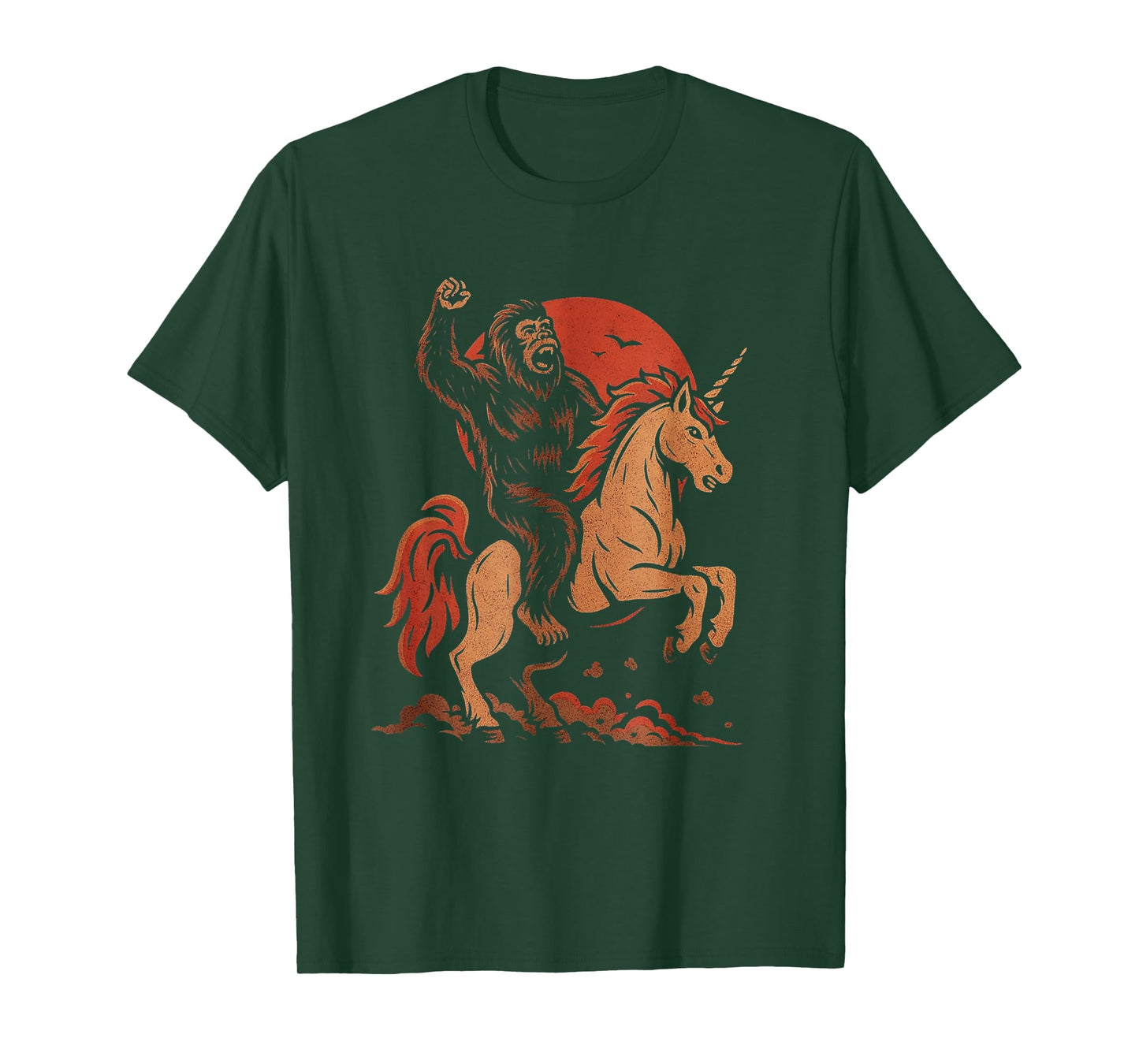 Adult Unicorn Shirt for Men Unicorn Sasquatch Bigfoot Men T-Shirt