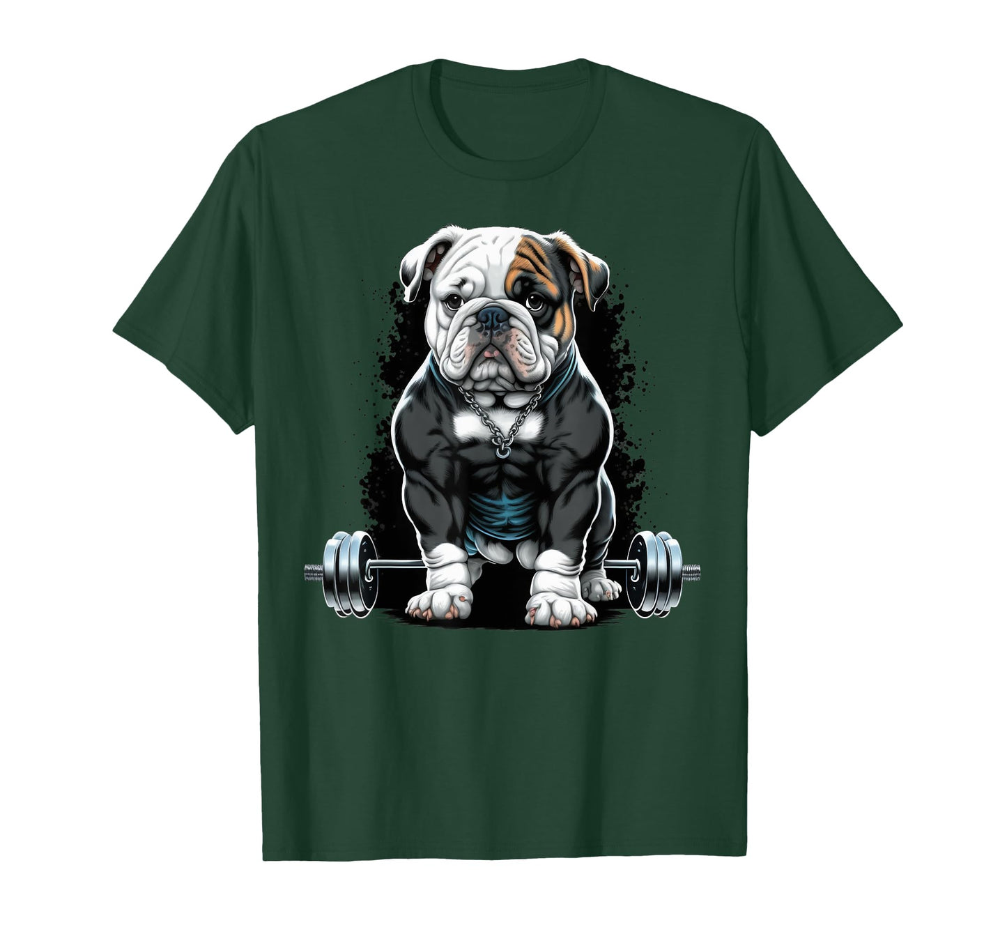 Bulldog Weightlifting Dog Funny Fitness Gym Bulldog T-Shirt