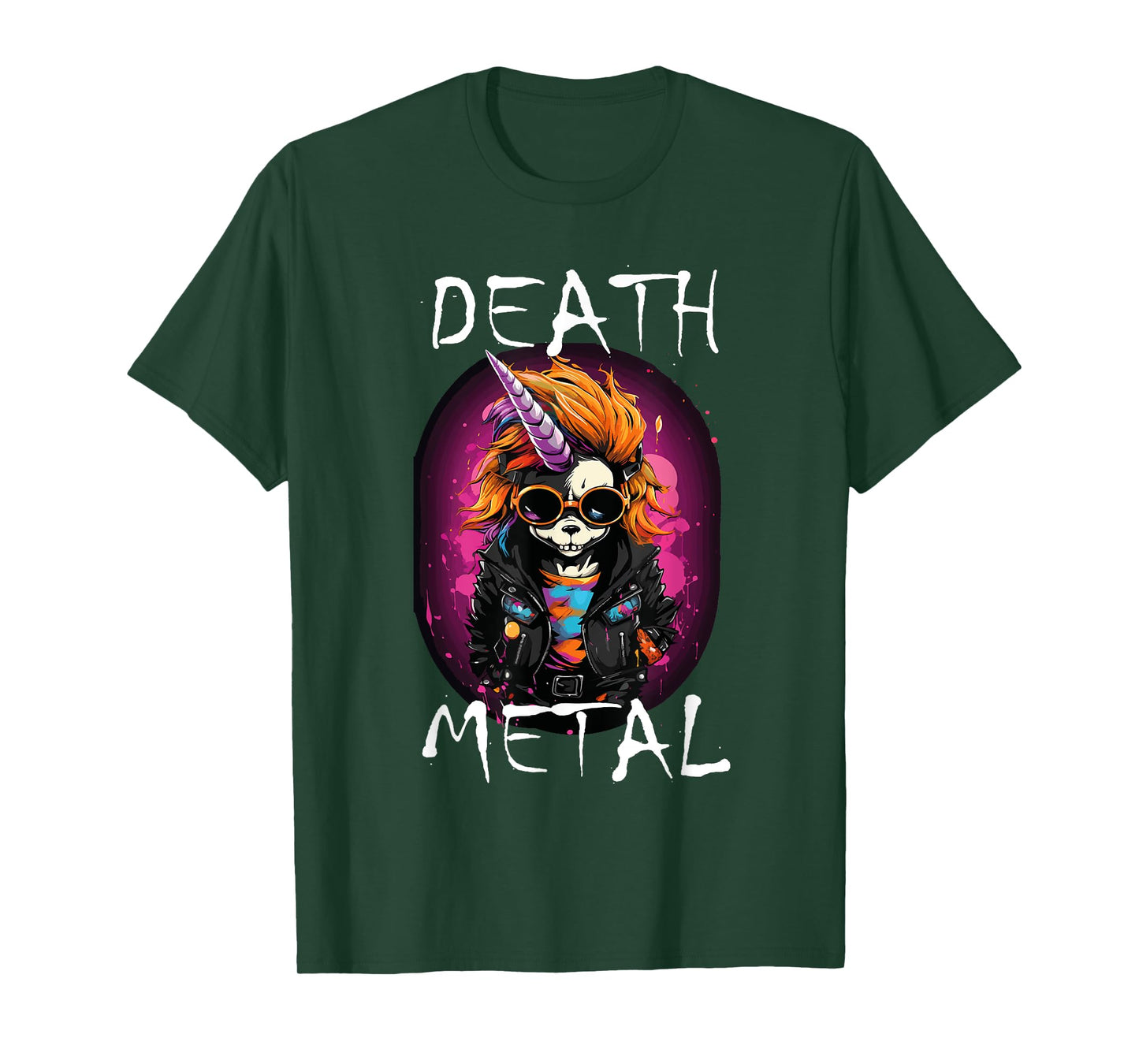 Death Metal Einhorn Rock Band Grind Core Thrash Speed Metal T-Shirt