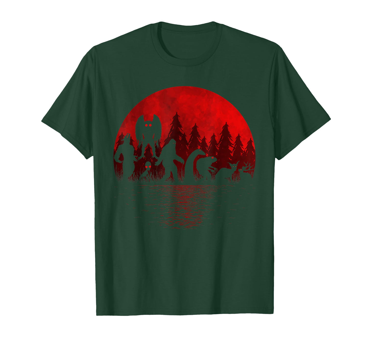 Bigfoot Loch Ness Monster Mothman And Others! Funny Cryptid T-Shirt
