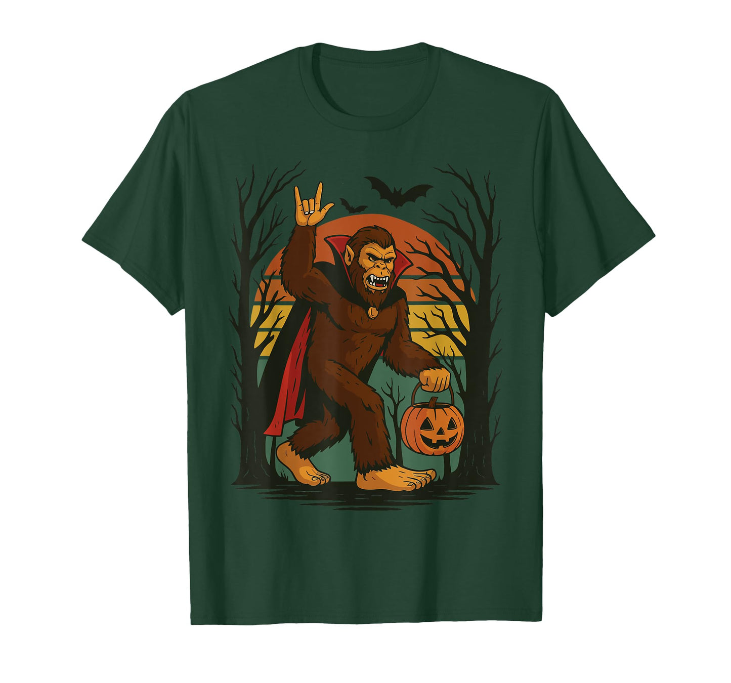 Bigfoot Halloween Vampire T-Shirt