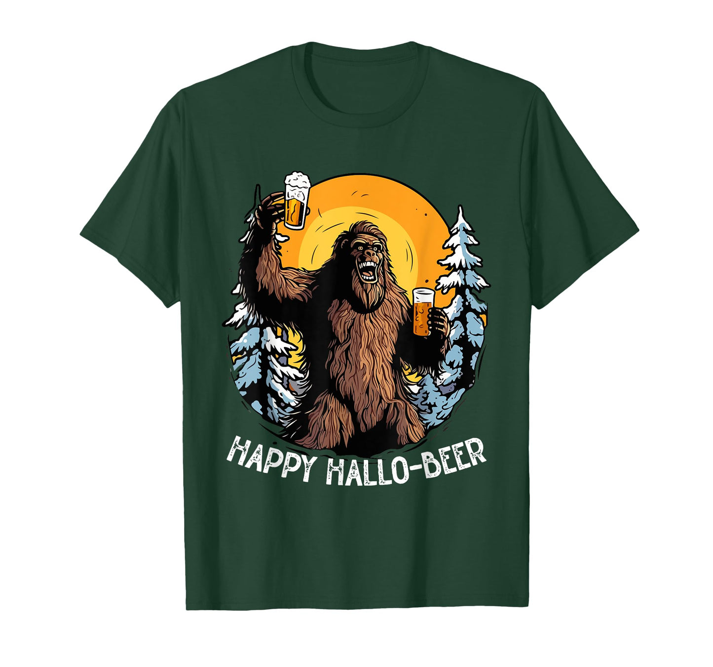 Bigfoot Halloween Costume Sasquatch Beer Trick Or Treat T-Shirt