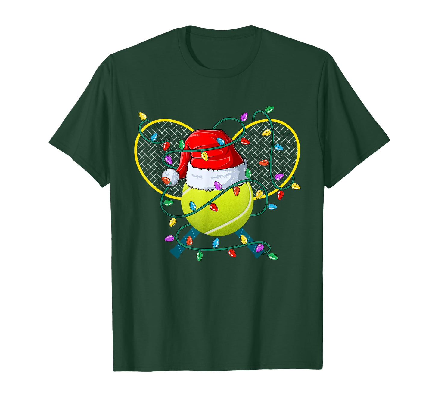 Christmas Tennis Xmas Santa Sports Hat Mens Womens Kids T-Shirt