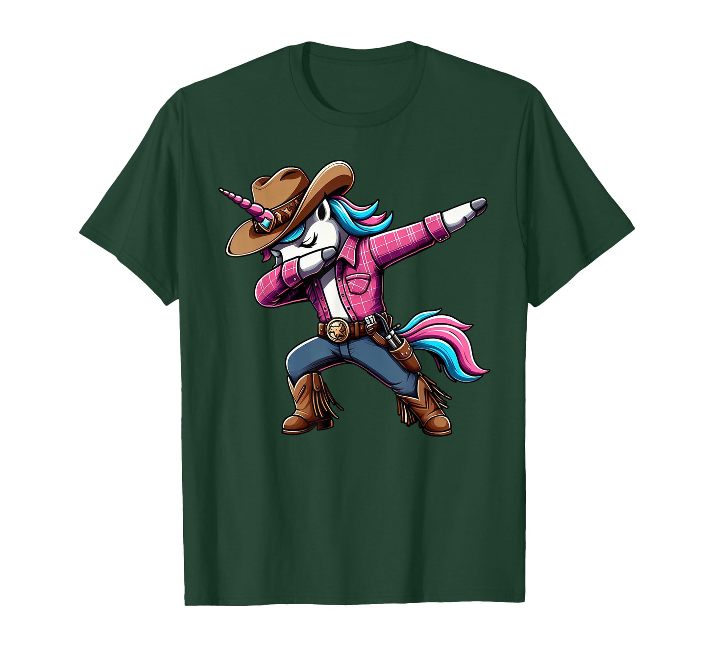 Halloween Dabbing Cute Cowboy Unicorn Apparel for Kids Boys T-Shirt