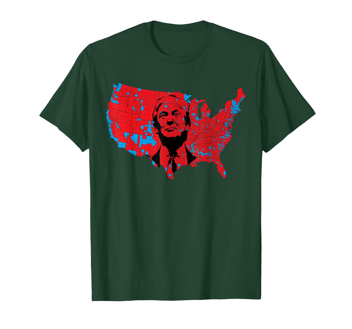 Red Wave Map of USA in the Trump 2024 Presidential Election T-Shirt