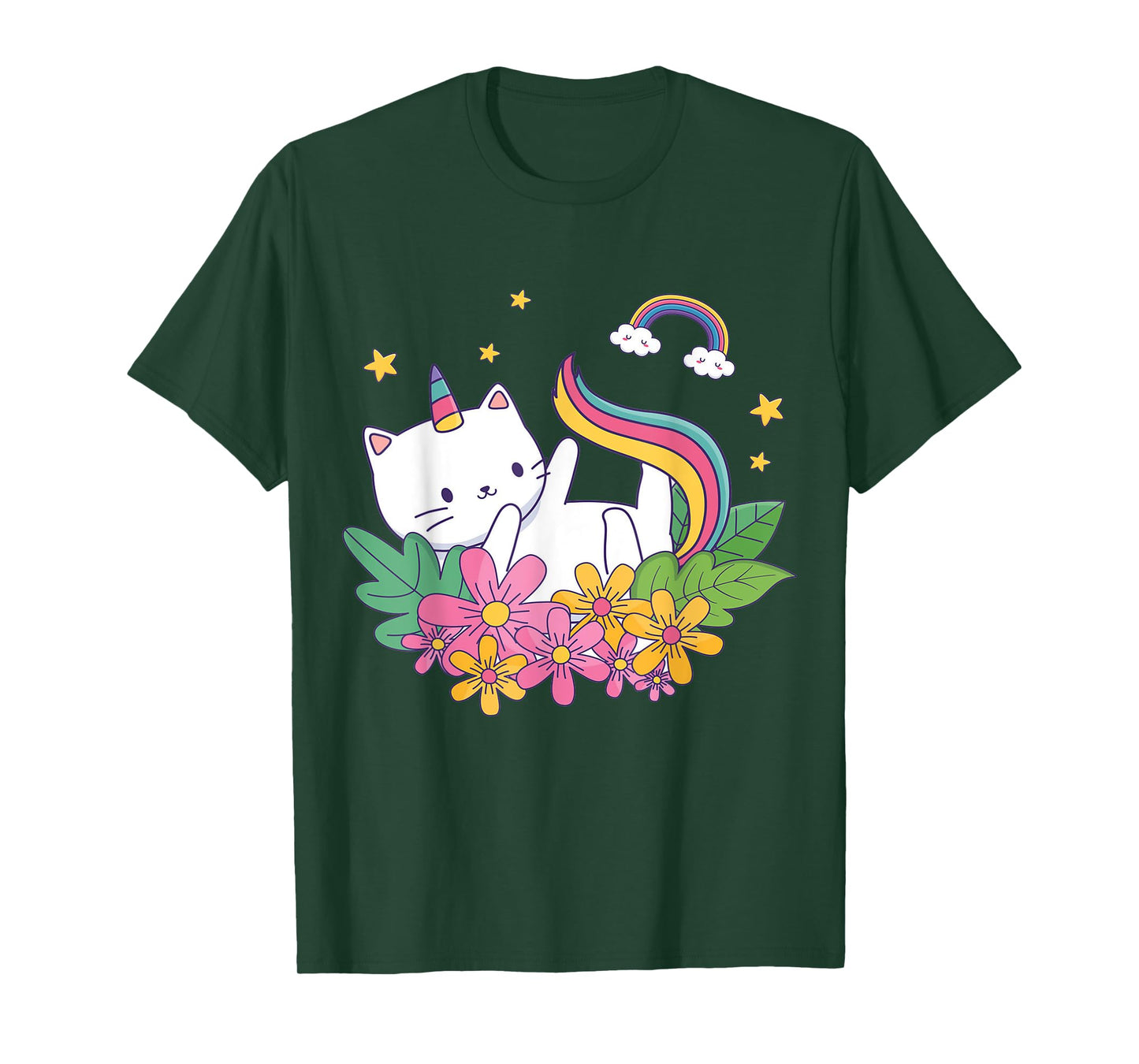 Meowgical Caticorn- Cat Unicorn Girls Women Kittycorn T-Shirt