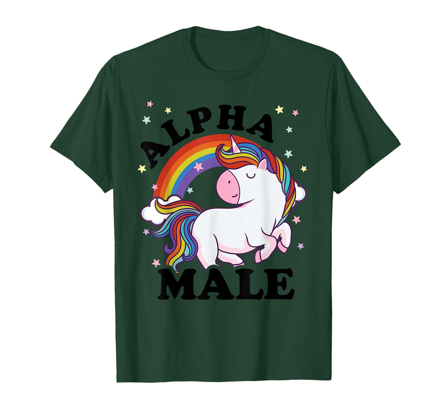 Alpha Male Unicorn Rainbow Masculinity Positivity T-Shirt