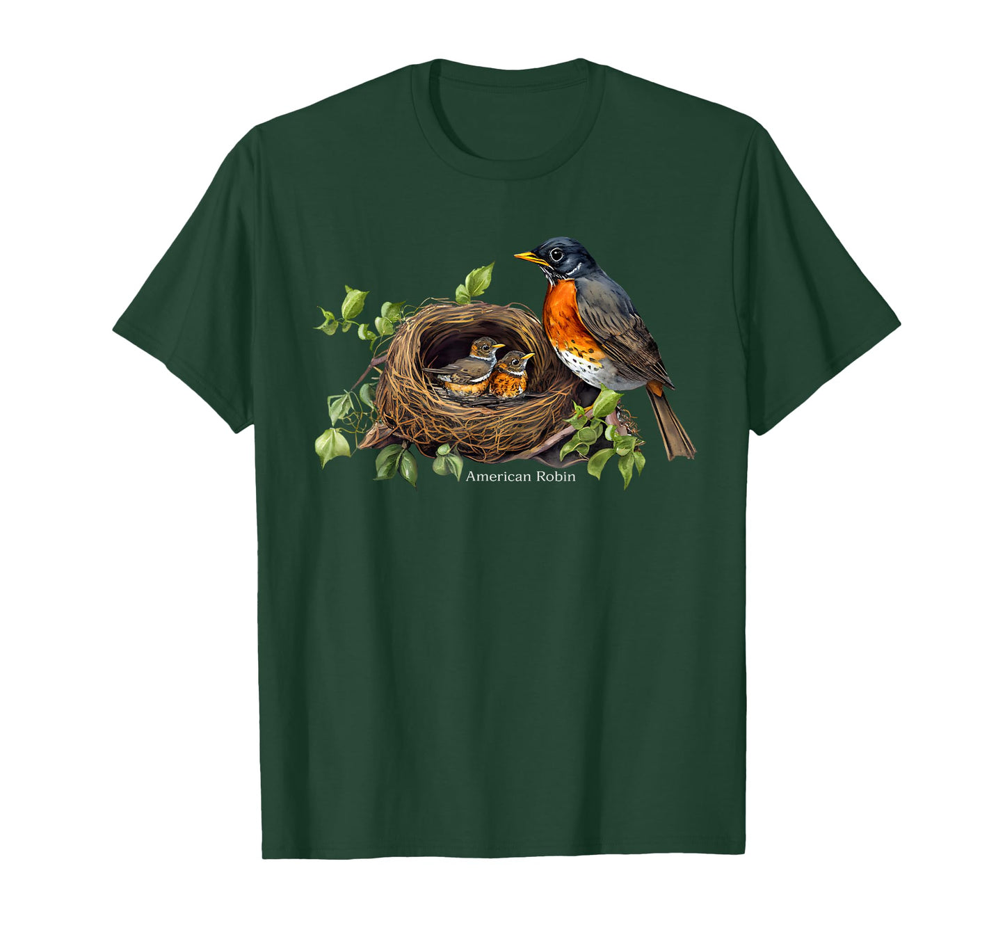 Backyard Bird Watching Watchers American Robin Birder T-Shirt