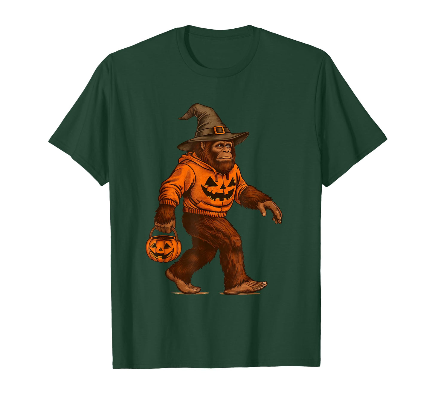Bigfoot Halloween Trick Or Treat Sasquatch Costume Men Women T-Shirt
