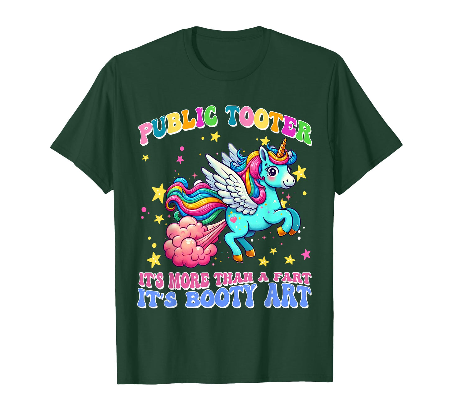 Public Tooter Funny Unicorn Inappropriate Embarrassing Adult T-Shirt