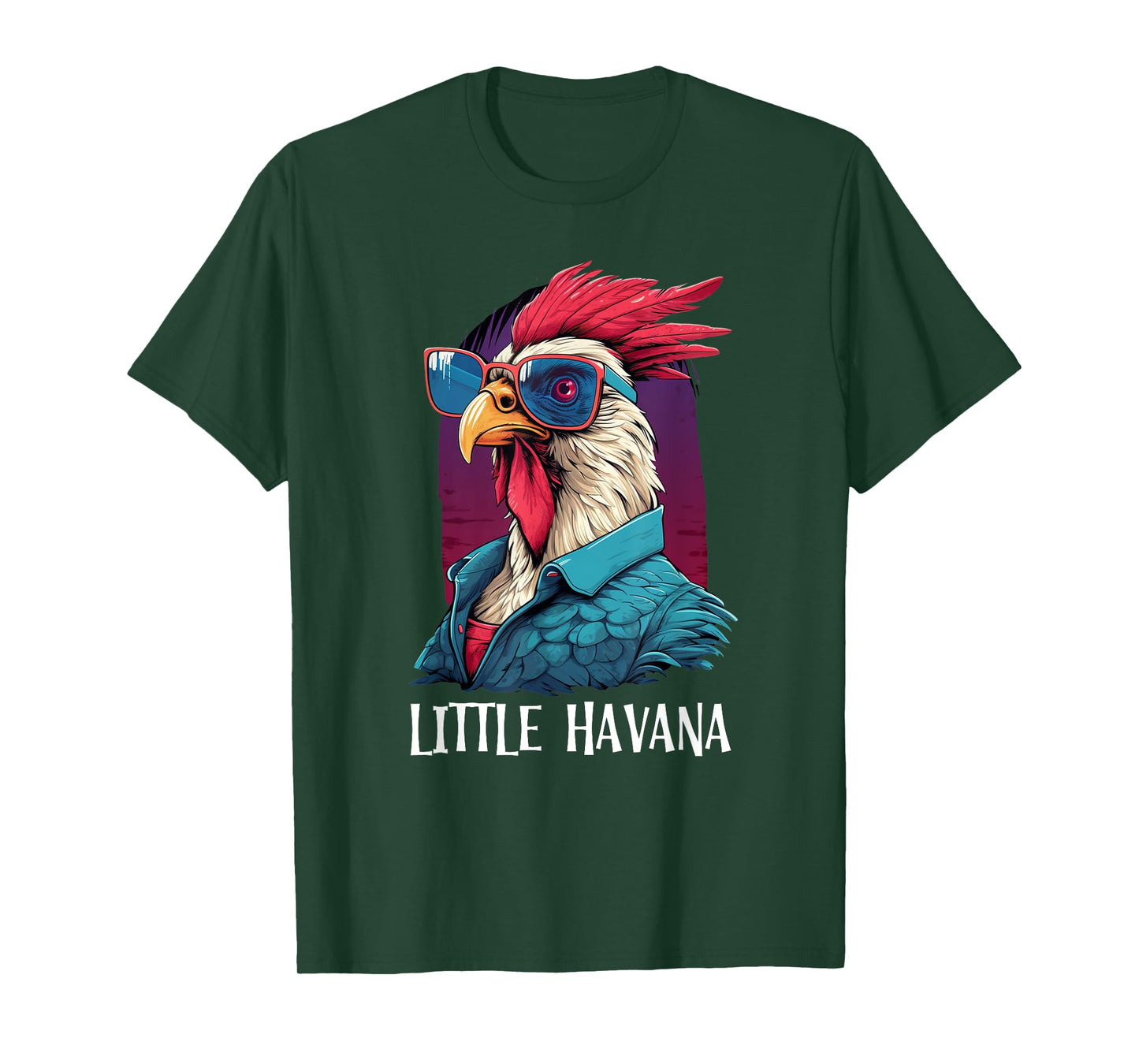 Little Havana Cuban Style, Funny Rooster 305 Miami Souvenir T-Shirt