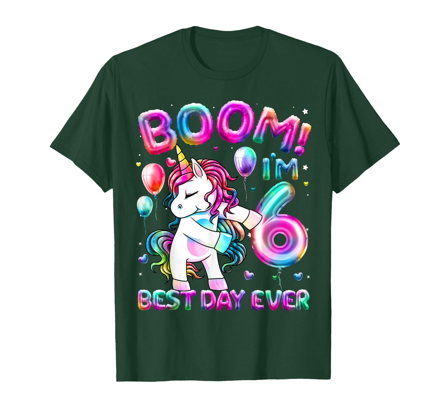 6 Years Old Flossing Unicorn Gifts 6th Birthday Girl Party T-Shirt