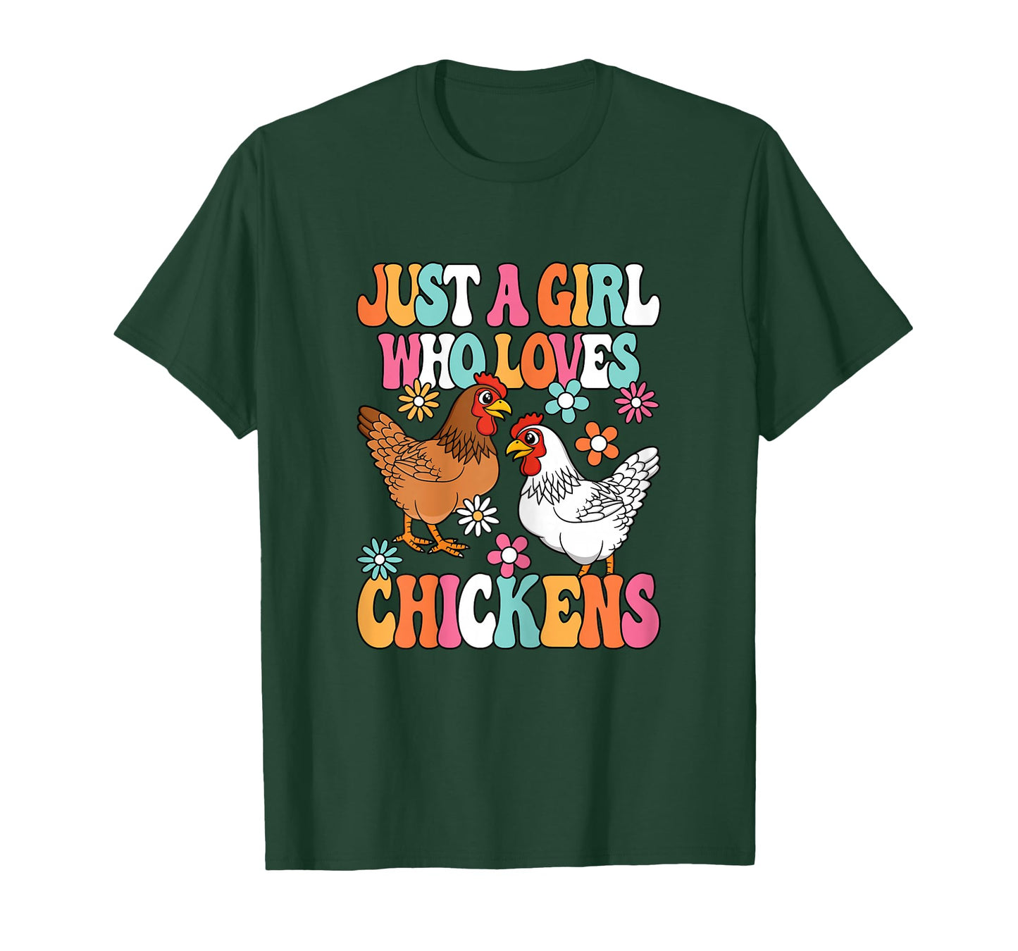 Just A Girl Who Loves Chickens Farmer Farming Girls Kids T-Shirt