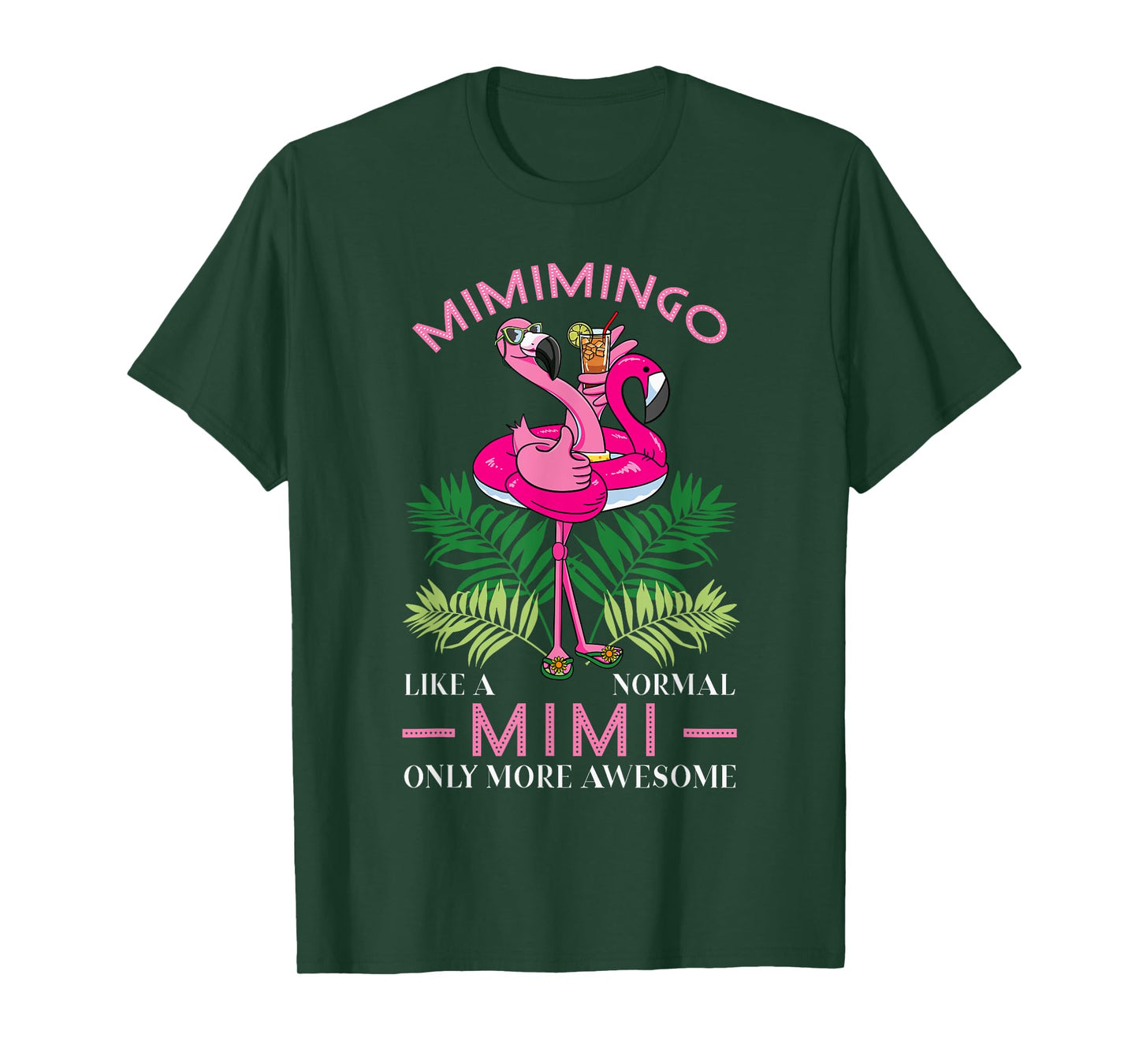 Mimimingo Grandmother Flamingo Lover Gramma Grandma Granny T-Shirt
