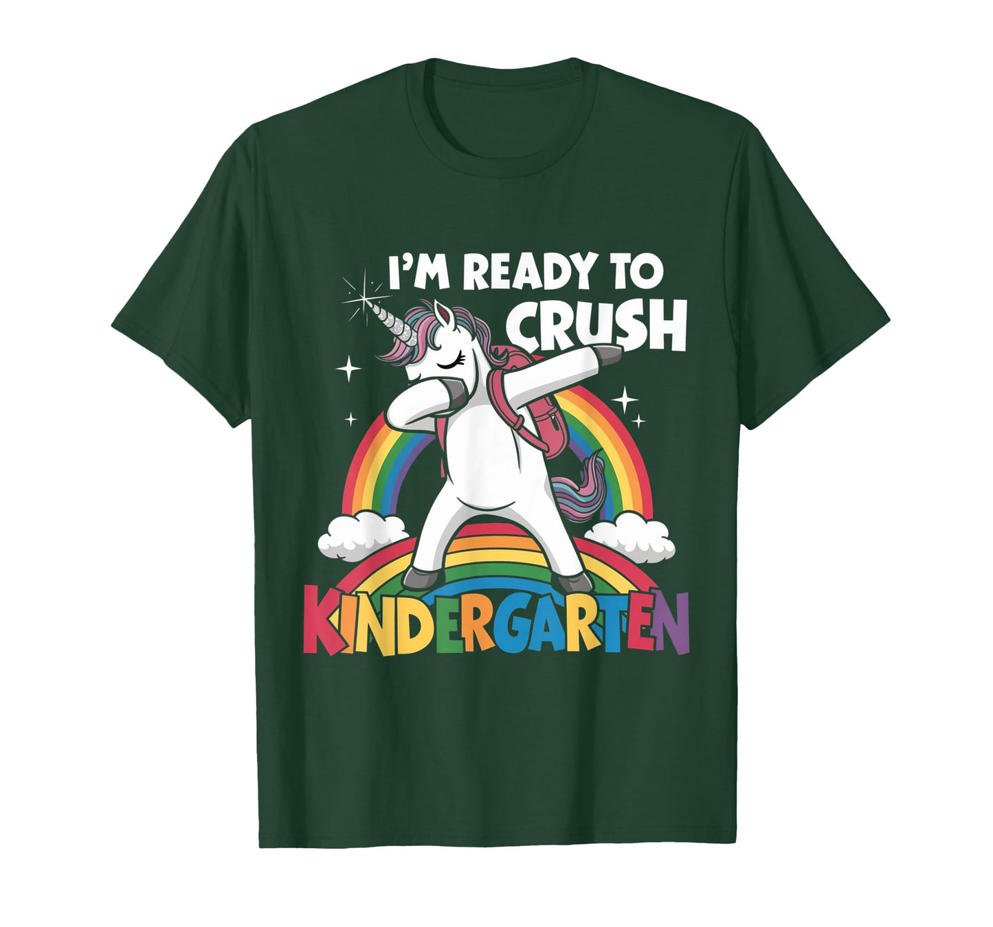 Crush Kindergarten Dabbing Unicorn Back to School Girls Gift T-Shirt