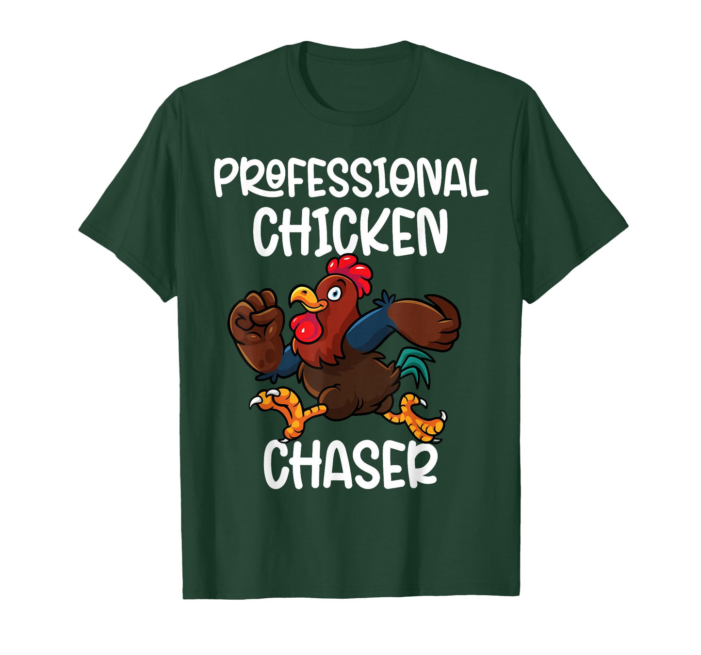 Professional Chicken Chaser Funny Farm Farmer Kids Running T-Shirt