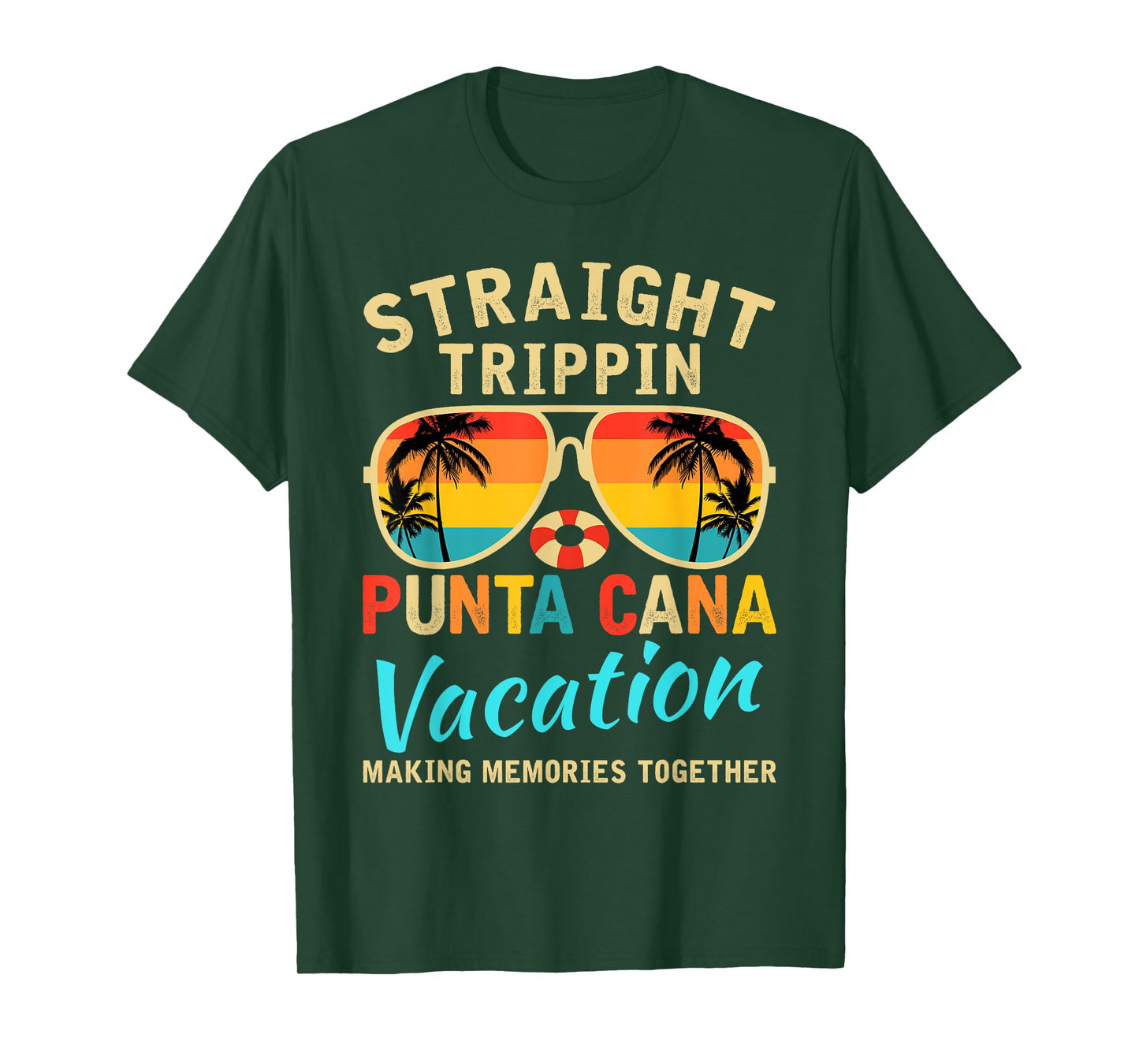 Straight Trippin Punta Cana 2025 Beach Summer Vacation Trip T-Shirt for Men Women Girls Kids